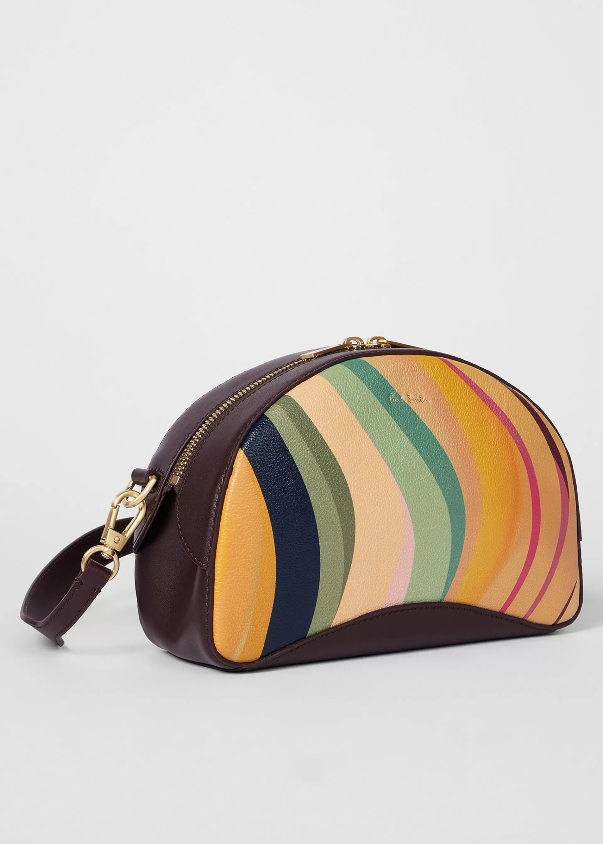 Women's 'Dusky Swirl' Leather Curved Camera Bag>Paul Smith Online