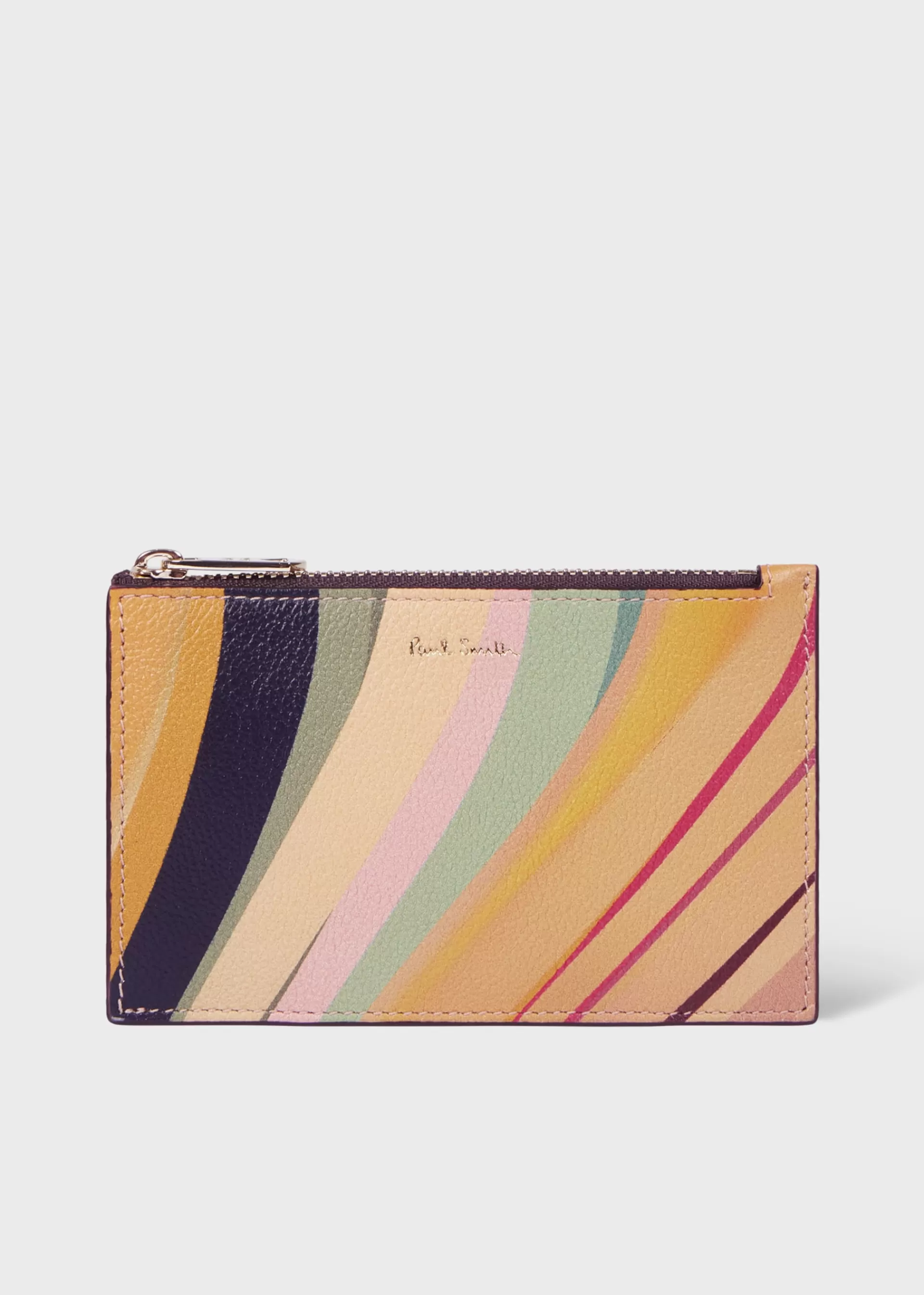 Women's 'Dusky Swirl' Leather Small Zip-Fastening Purse>Paul Smith Shop