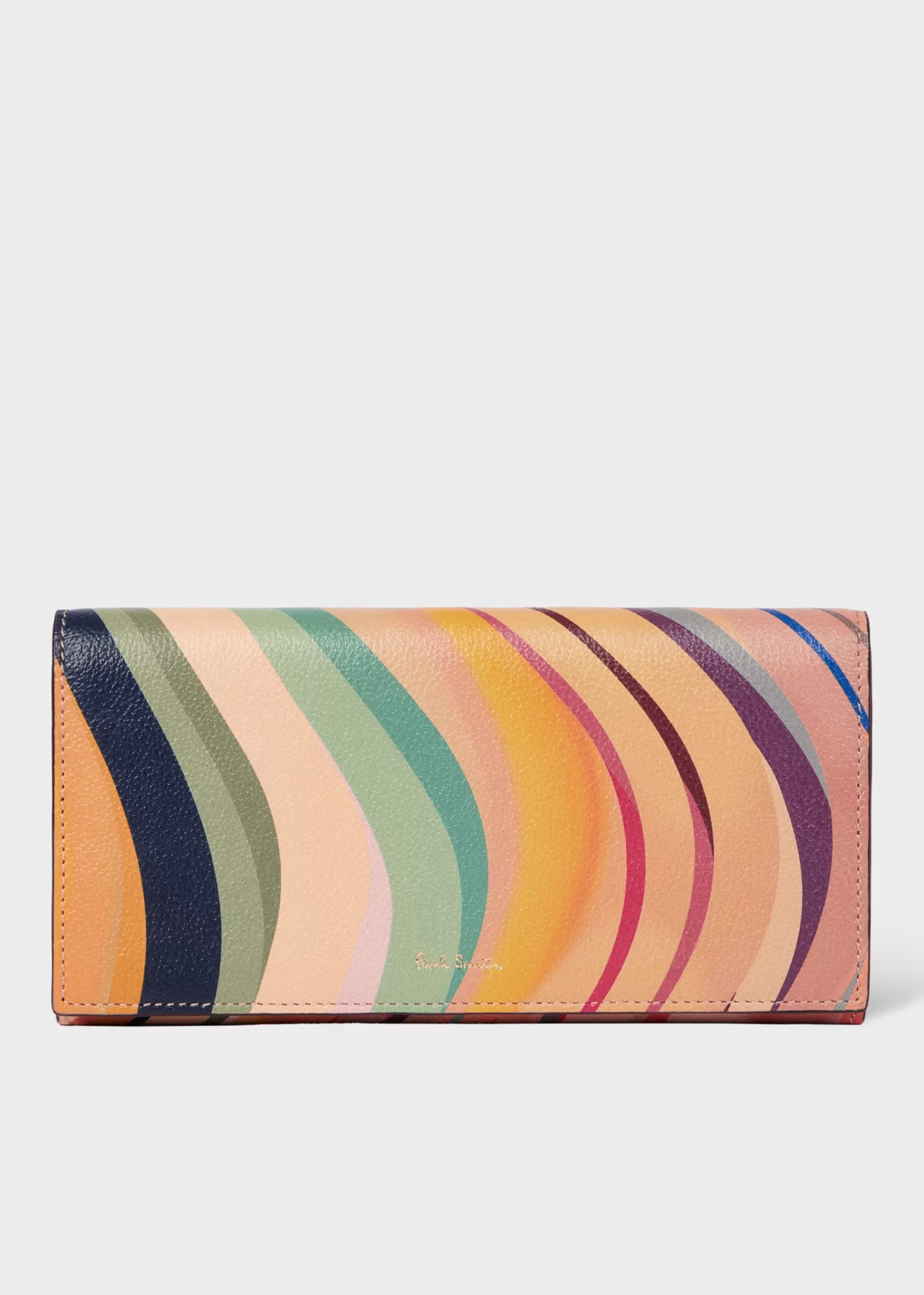 Women's 'Dusky Swirl' Leather Tri-Fold Purse>Paul Smith Outlet