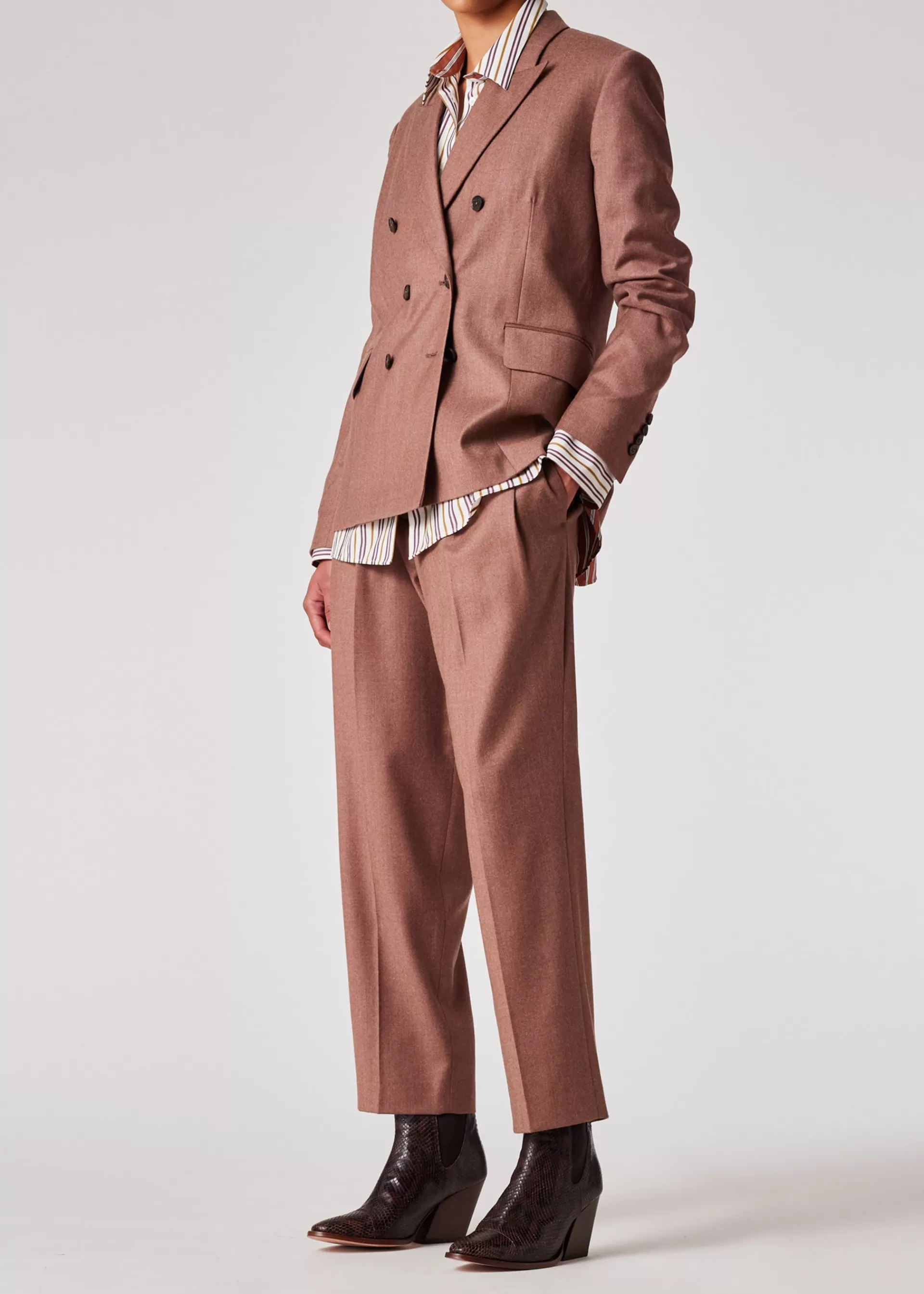 Women's Dusty Rose Wool-Cashmere Suit>Paul Smith Best Sale