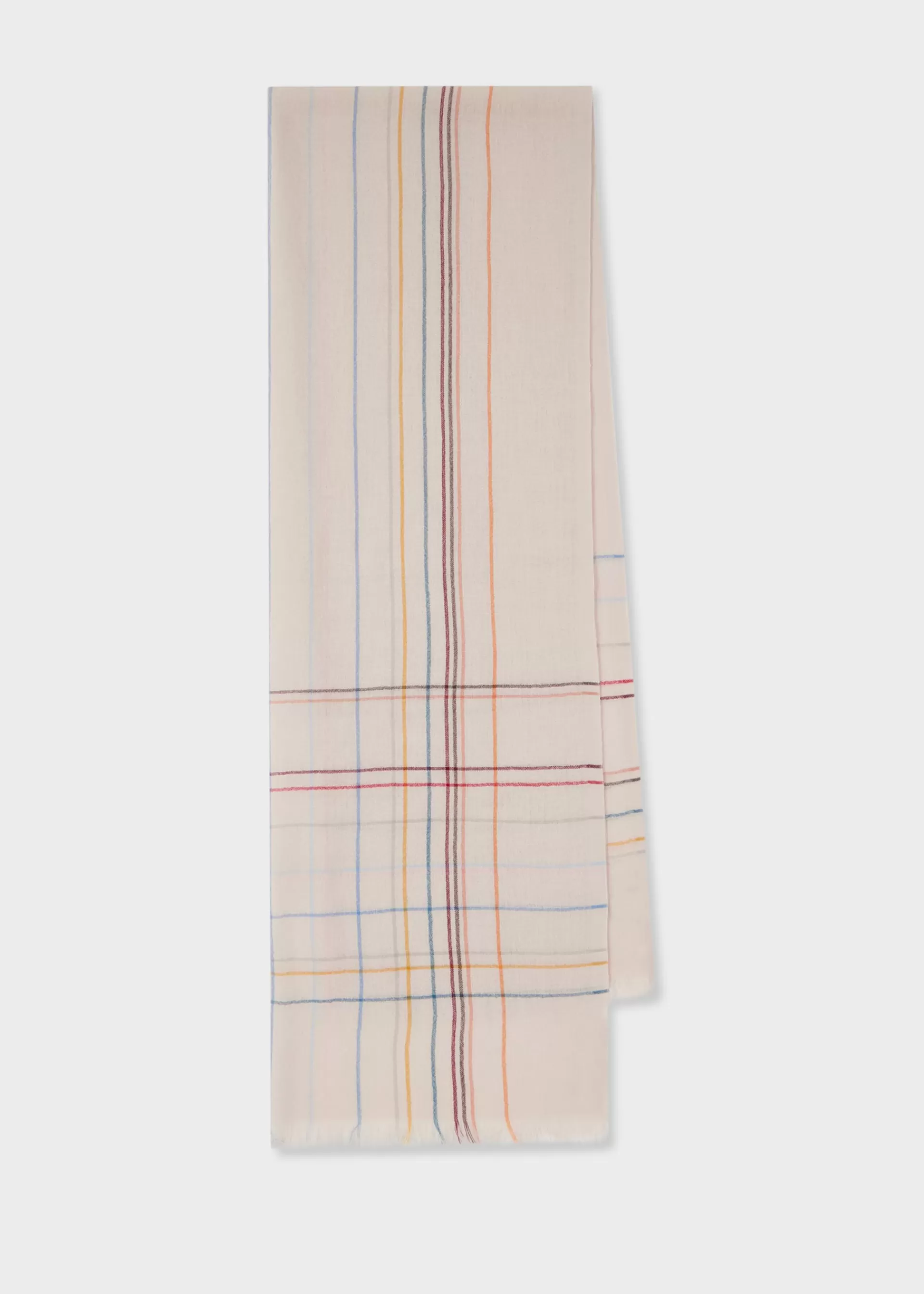 Women's Broken 'Signature Stripe' Check Scarf>Paul Smith Best Sale