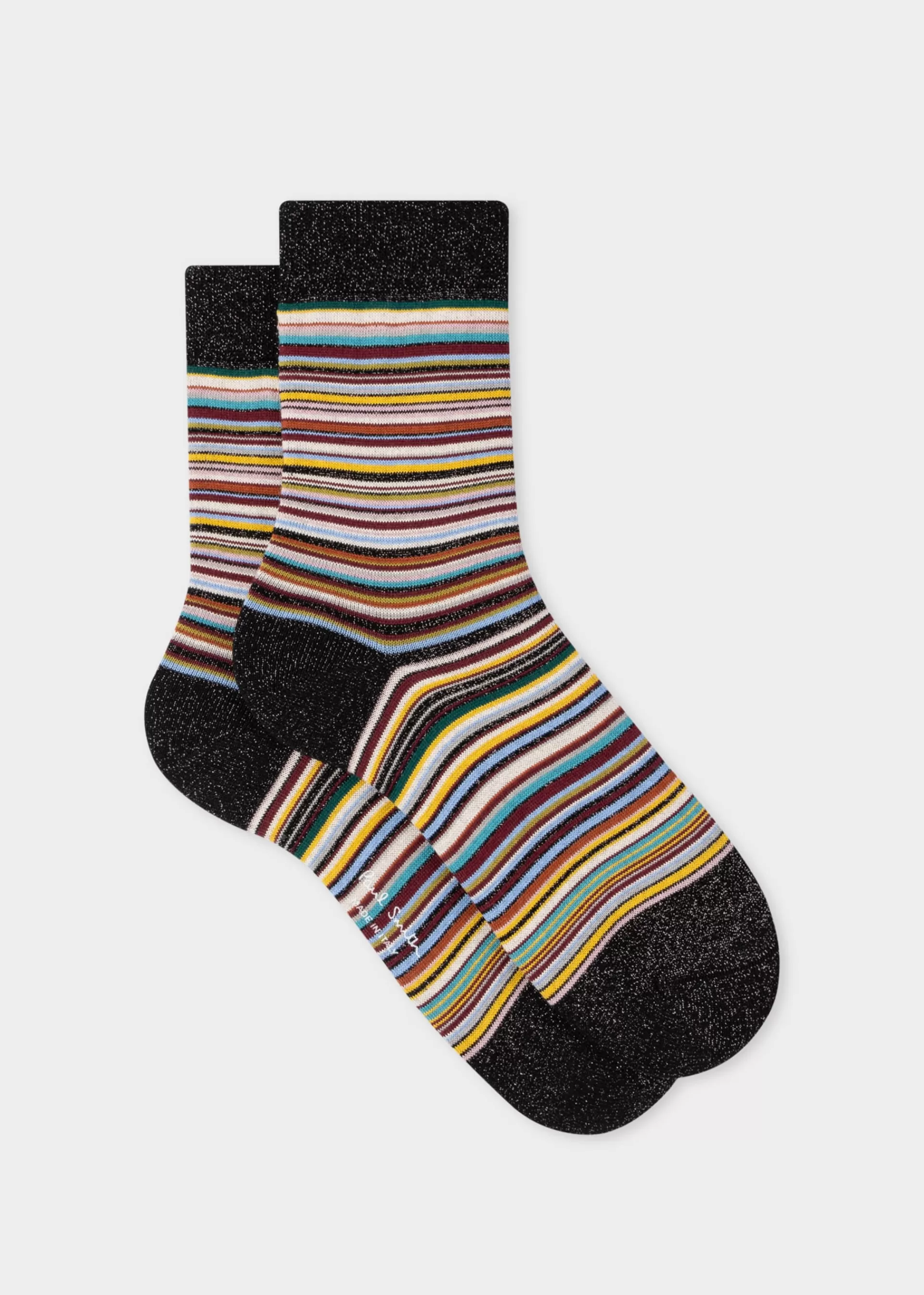 Women's Glitter 'Signature Stripe' Socks>Paul Smith Shop