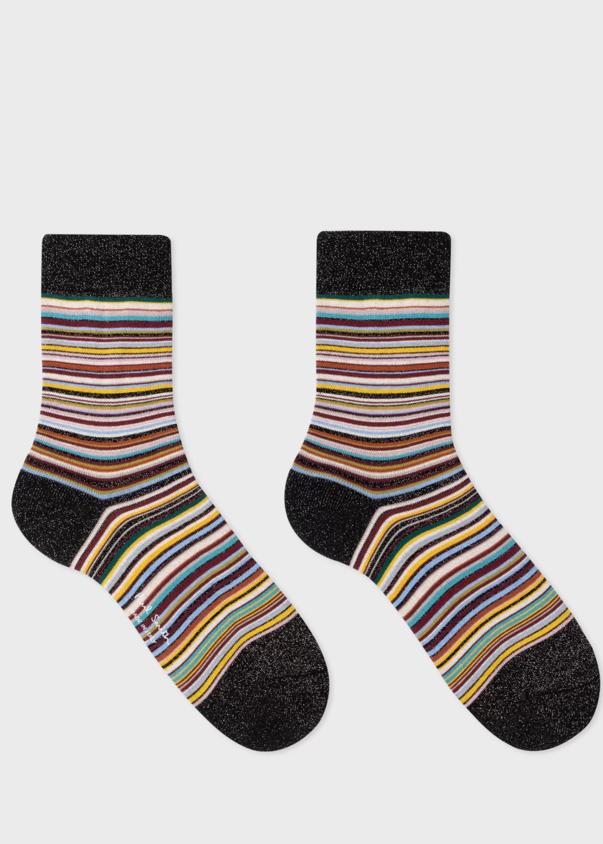 Women's Glitter 'Signature Stripe' Socks>Paul Smith Shop