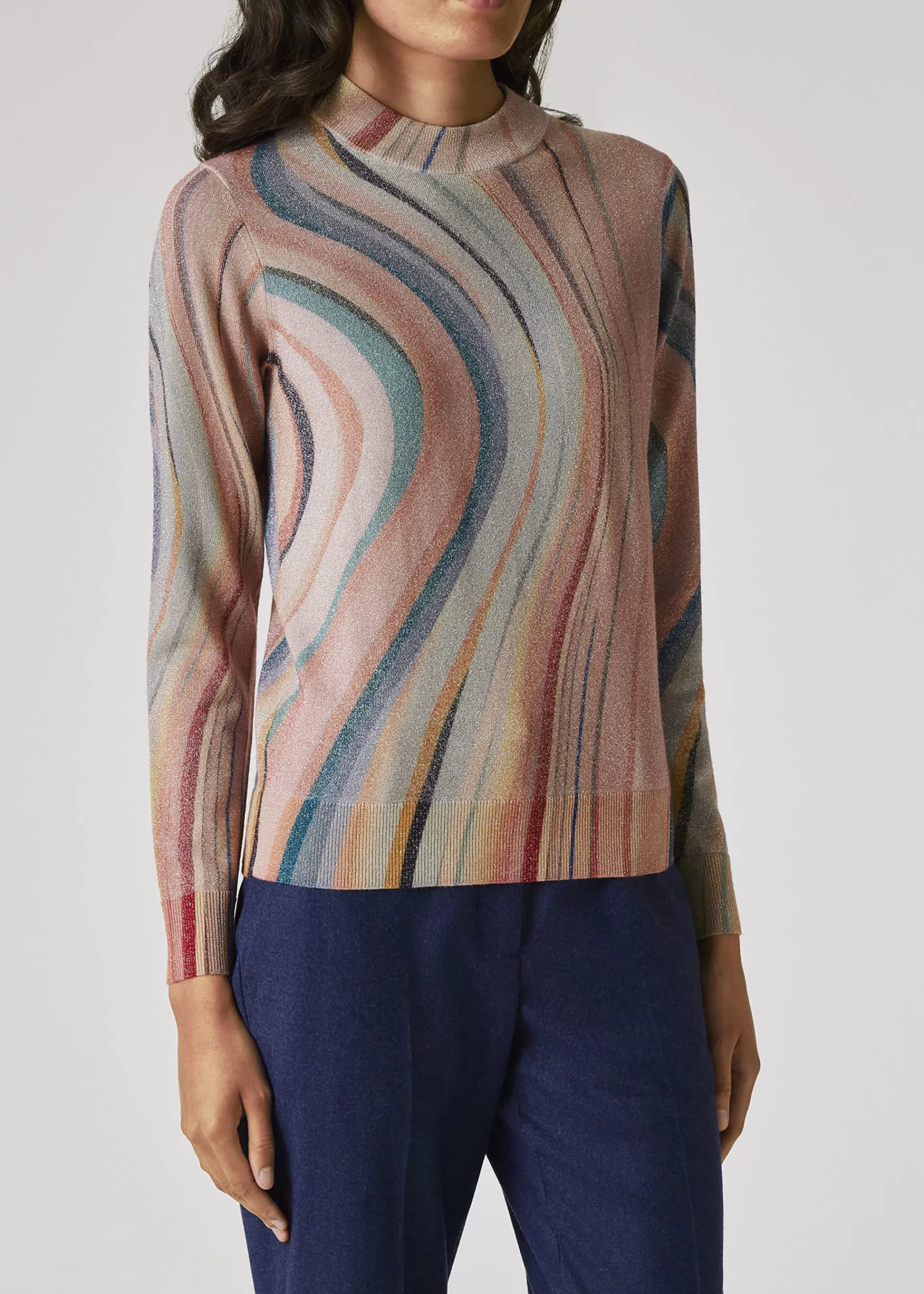 Women's Glitter '' Wool-Blend Turtle Neck Sweater>Paul Smith Shop
