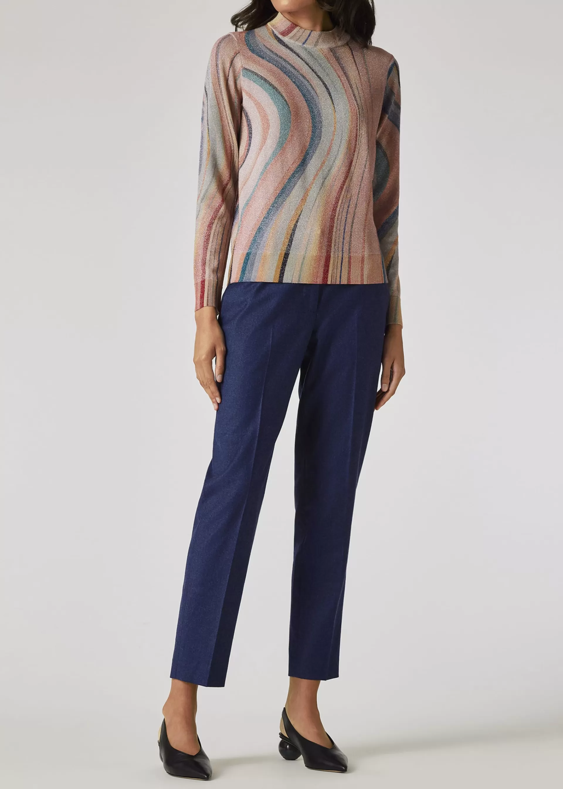 Women's Glitter '' Wool-Blend Turtle Neck Sweater>Paul Smith Shop