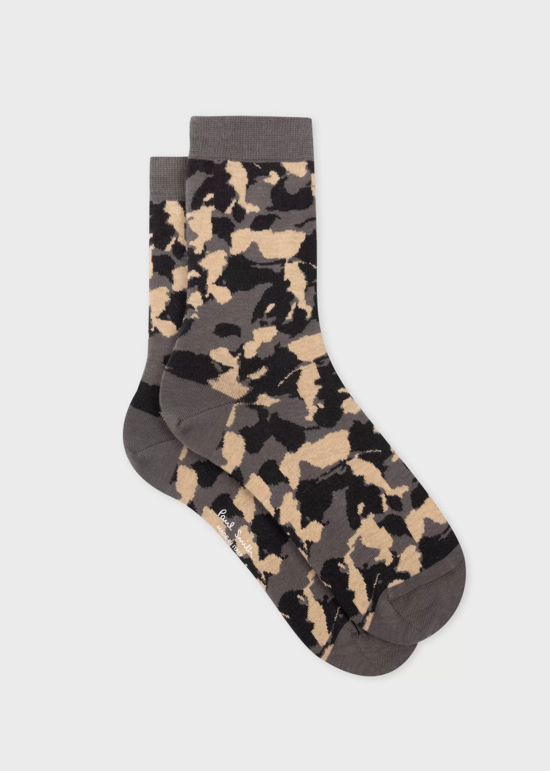 Women's Grey 'Solar' Camo Socks>Paul Smith Online