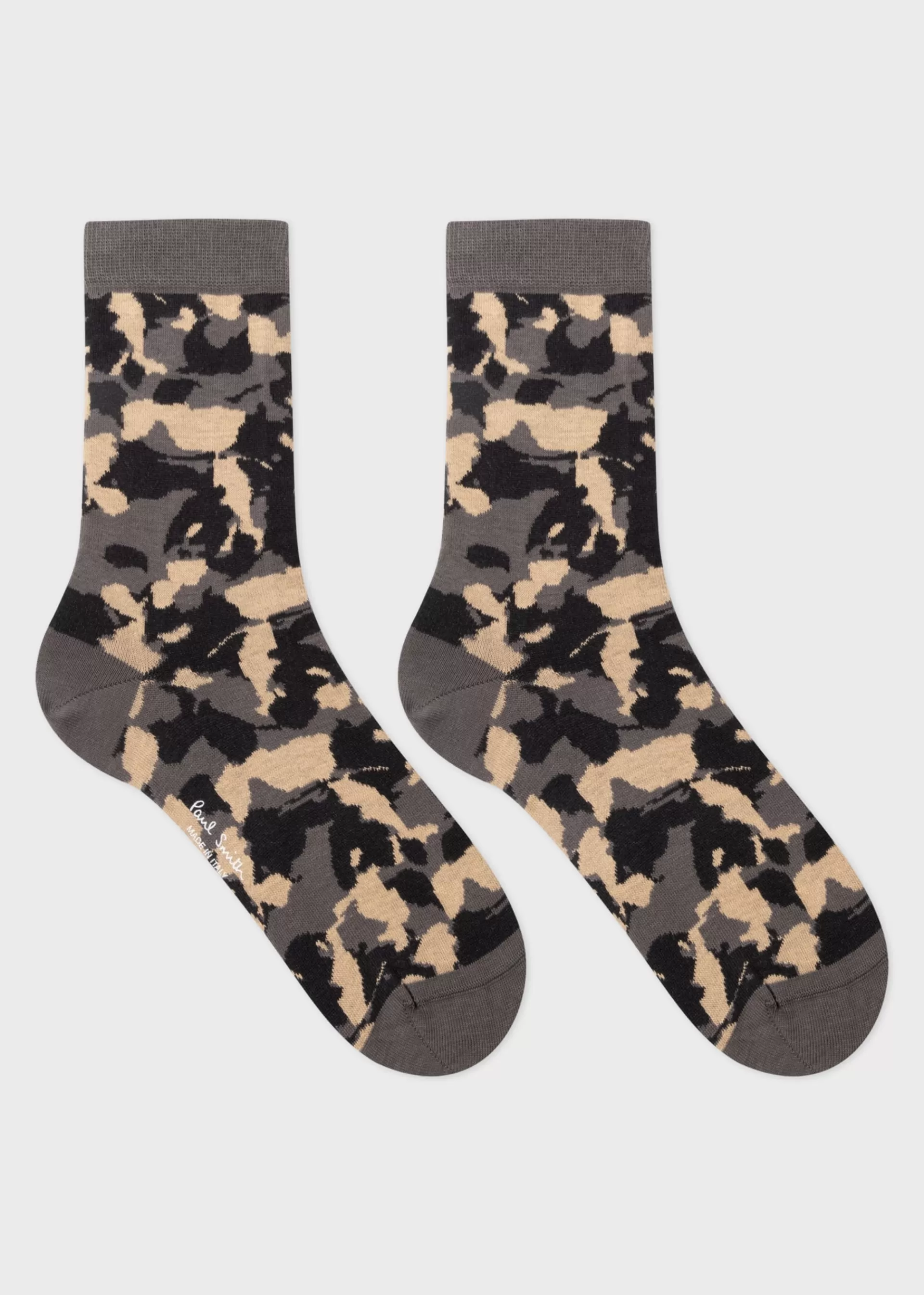 Women's Grey 'Solar' Camo Socks>Paul Smith Online