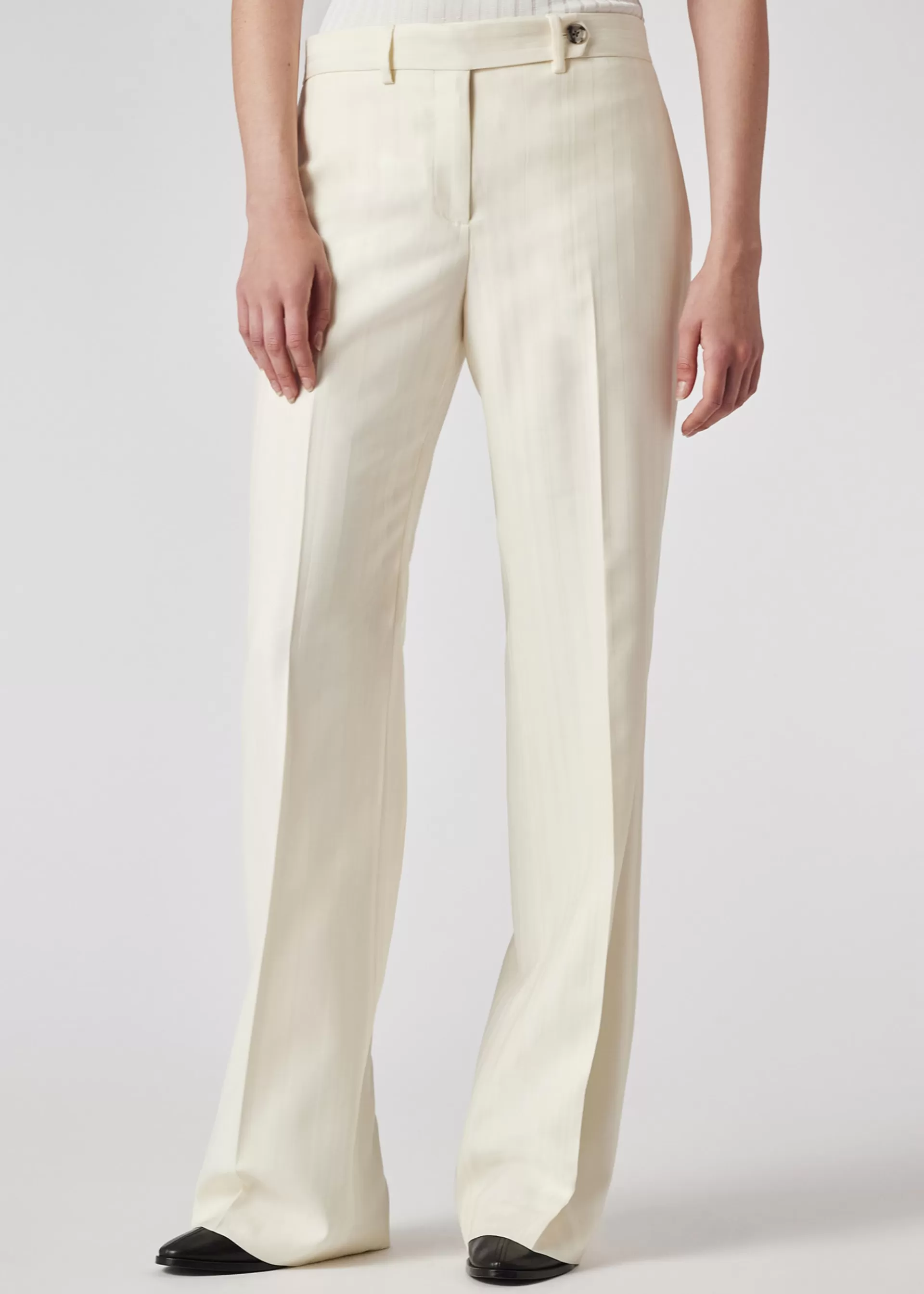 Women's Wool 'Shadow Stipe' Bootcut Trousers>Paul Smith Hot