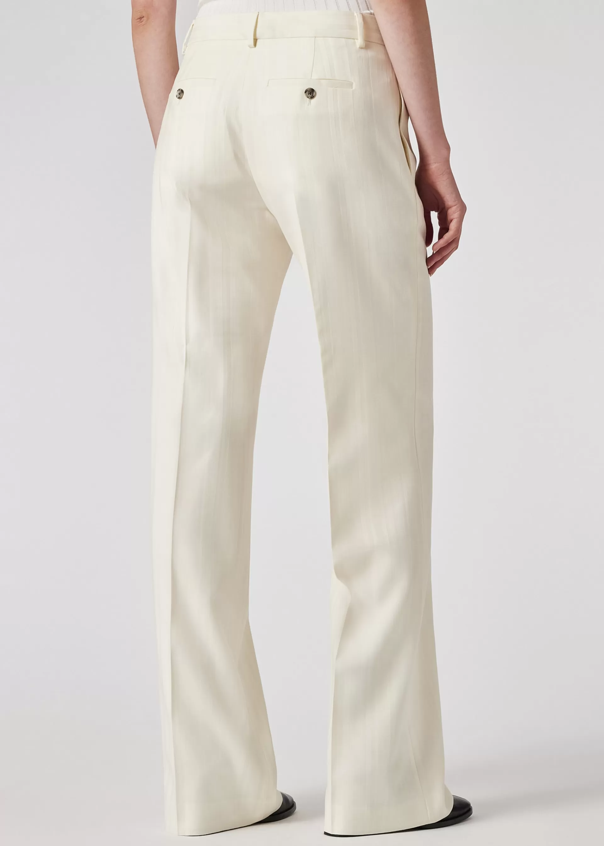 Women's Wool 'Shadow Stipe' Bootcut Trousers>Paul Smith Hot
