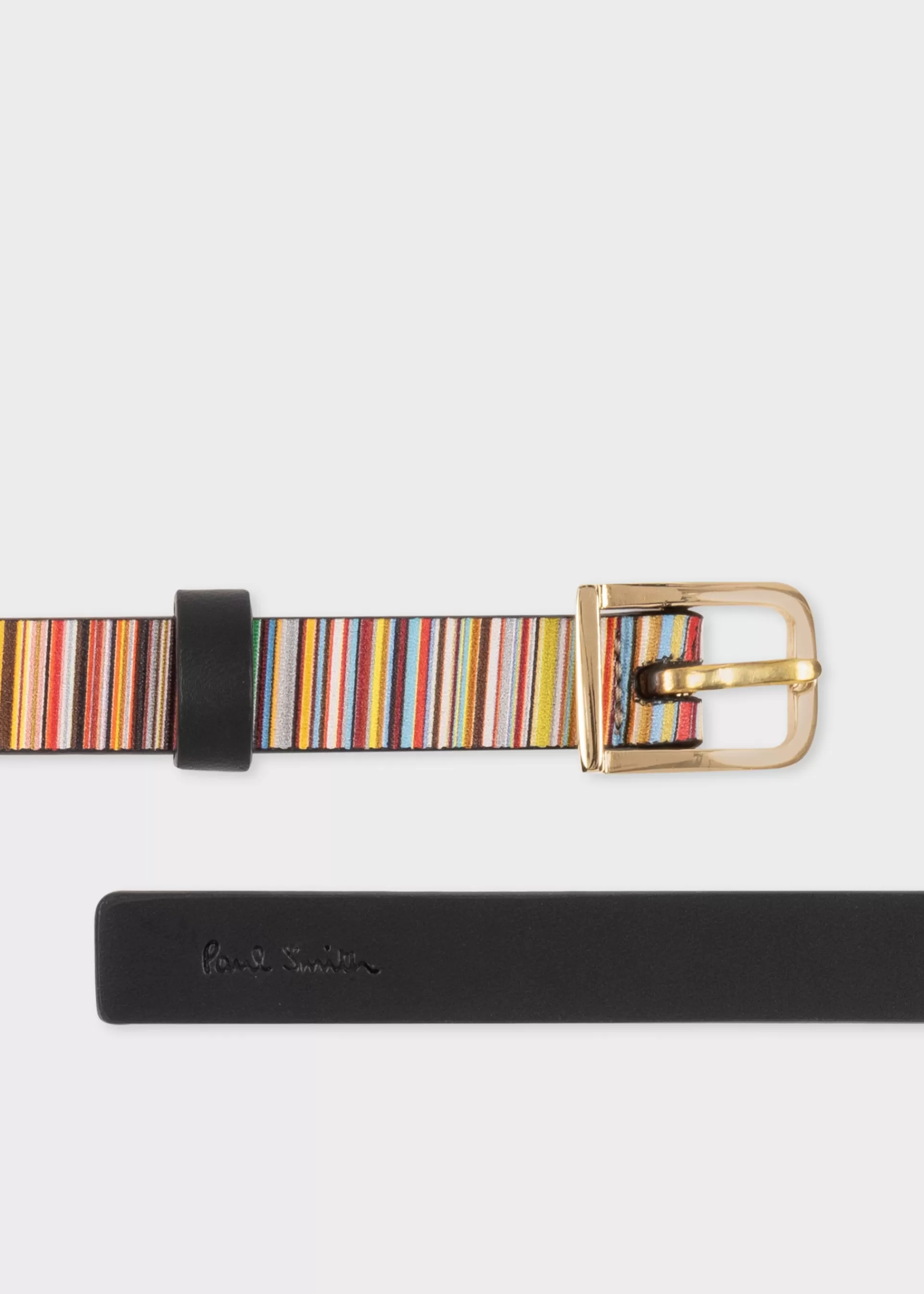 Women's Leather 'Signature Stripe' Belt>Paul Smith Clearance