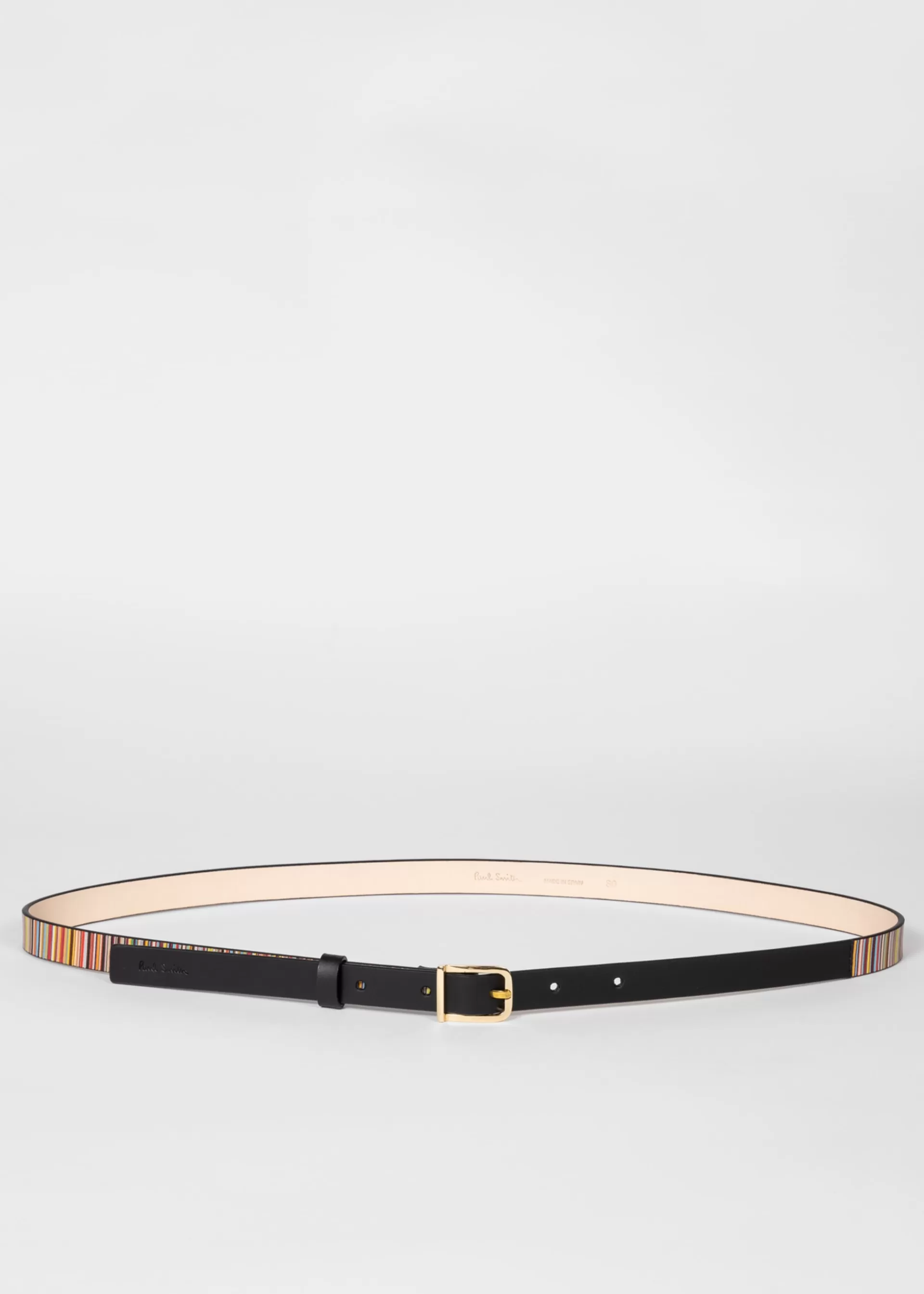 Women's Leather 'Signature Stripe' Belt>Paul Smith Clearance