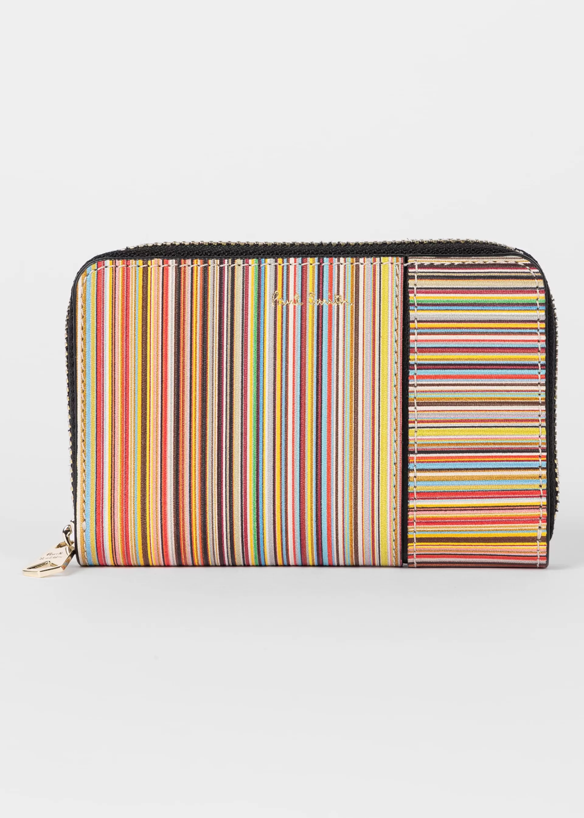 Women's Leather 'Signature Stripe' Small Zip Around Purse>Paul Smith Best Sale