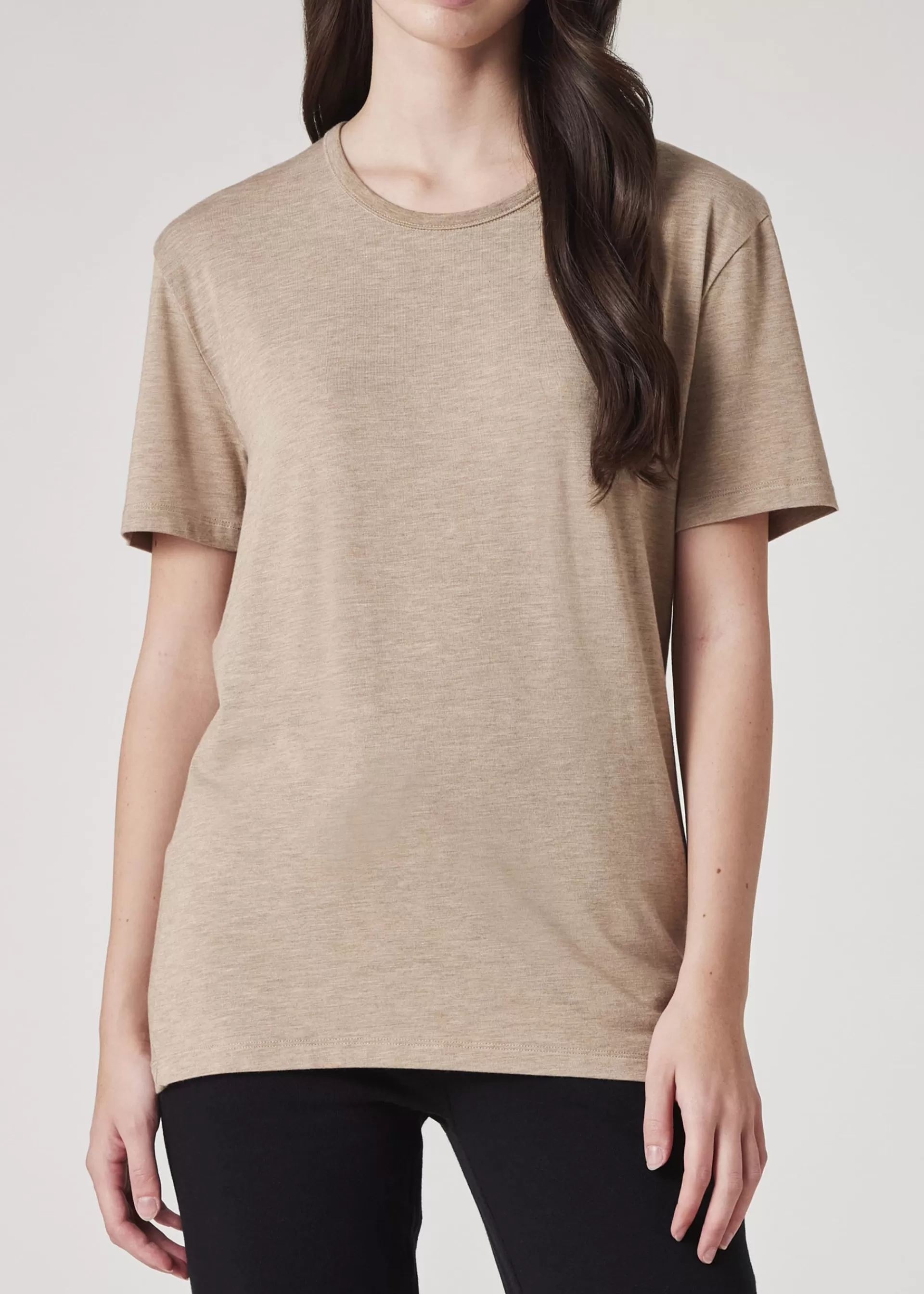Women's Light Brown Modal-Blend Short-Sleeve T-Shirt>Paul Smith Cheap