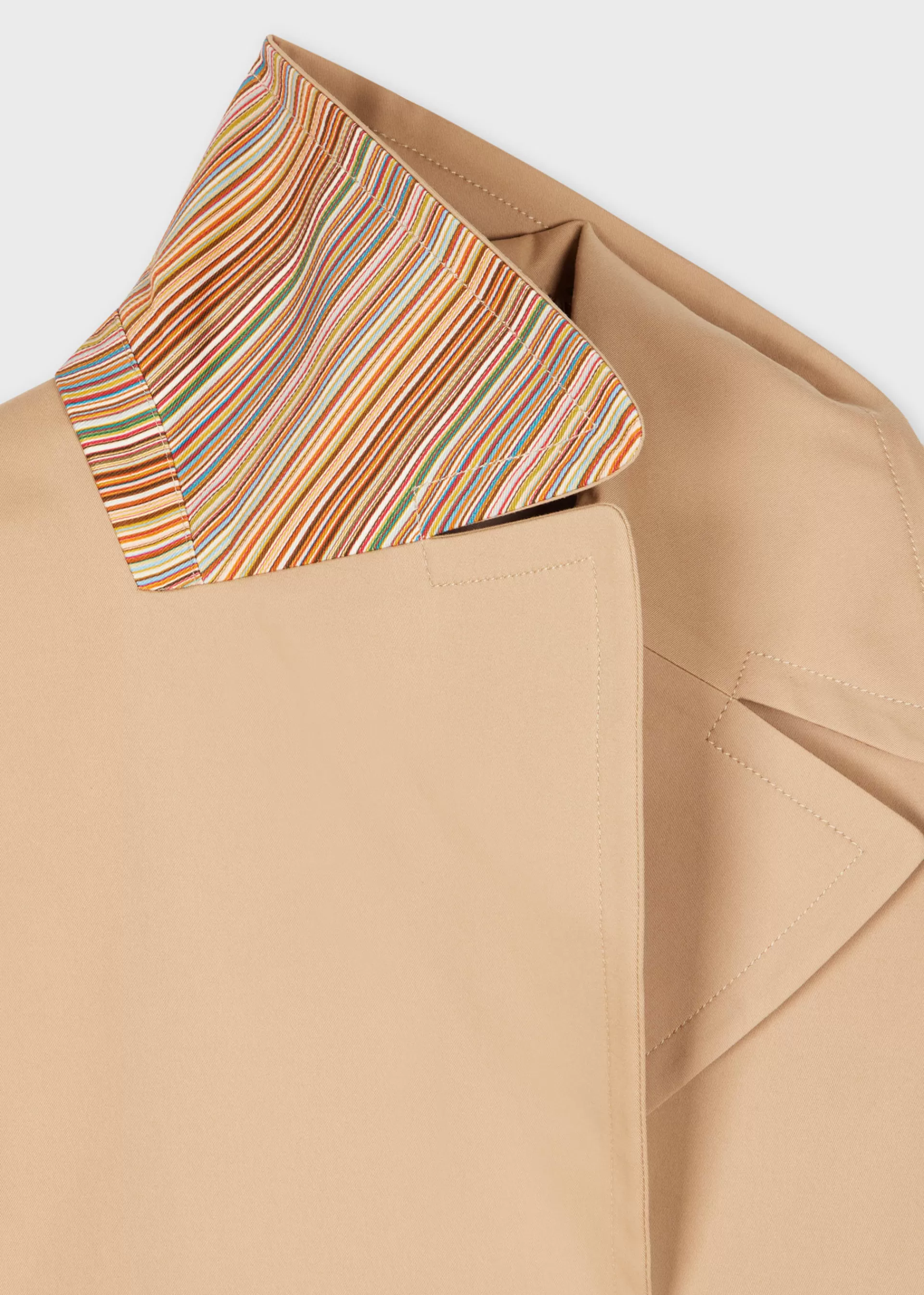 Women's Light Camel Cotton Twill Pea Coat>Paul Smith Outlet