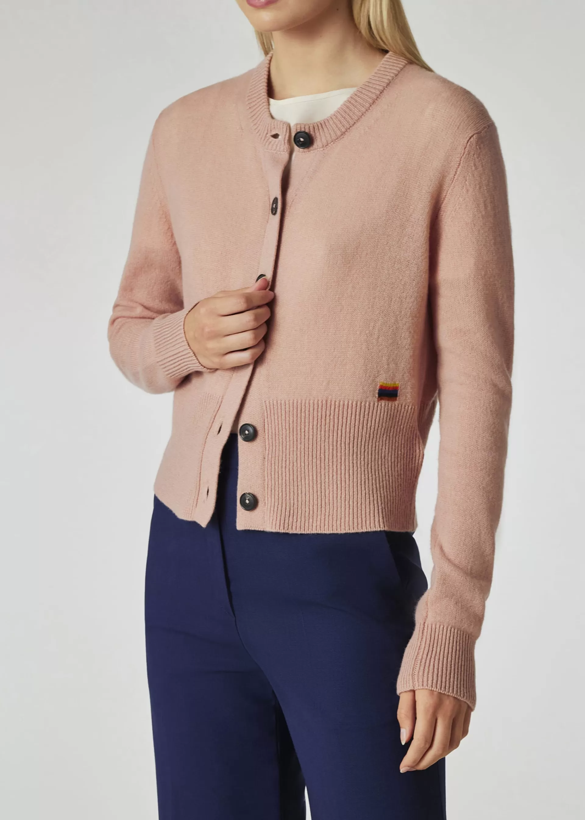 Women's Light Pink Cashmere Knitted Cardigan>Paul Smith Discount