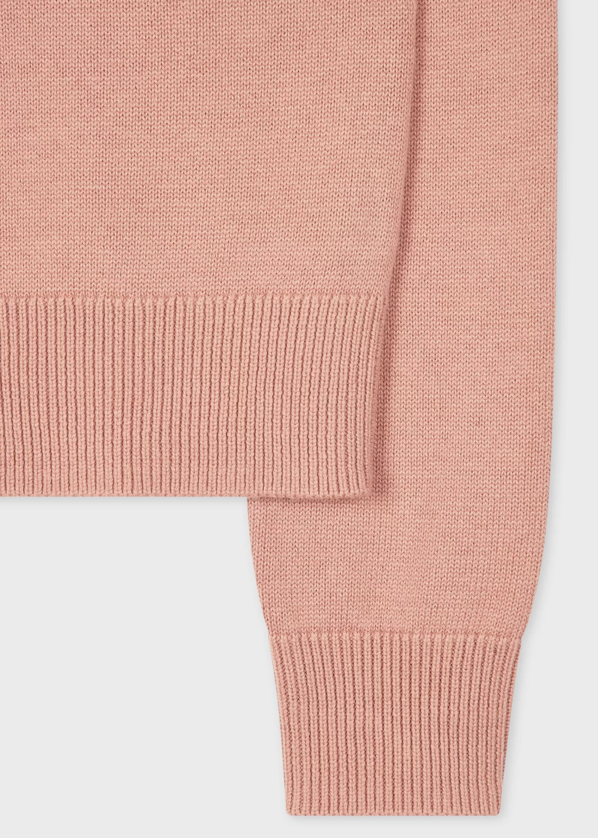 Women's Light Pink Contrast-Stitch Placket Knitted Merino-Blend Cardigan>Paul Smith Hot