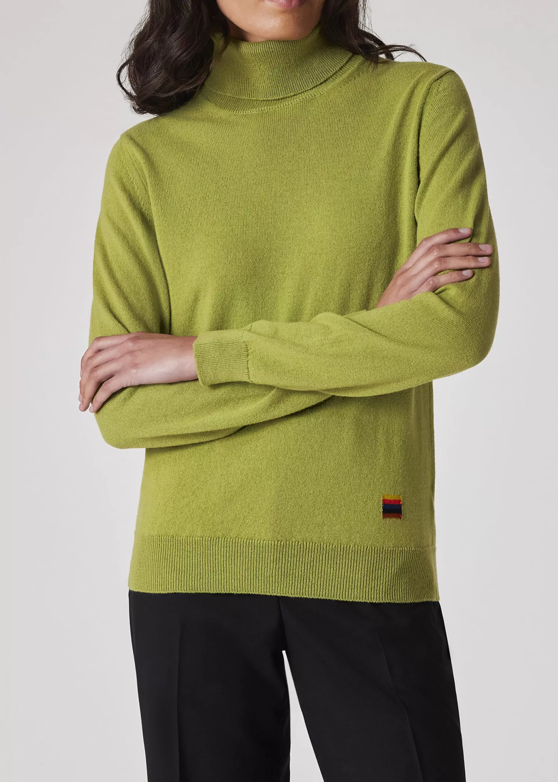Women's Moss Green Cashmere Roll Neck Sweater>Paul Smith Flash Sale