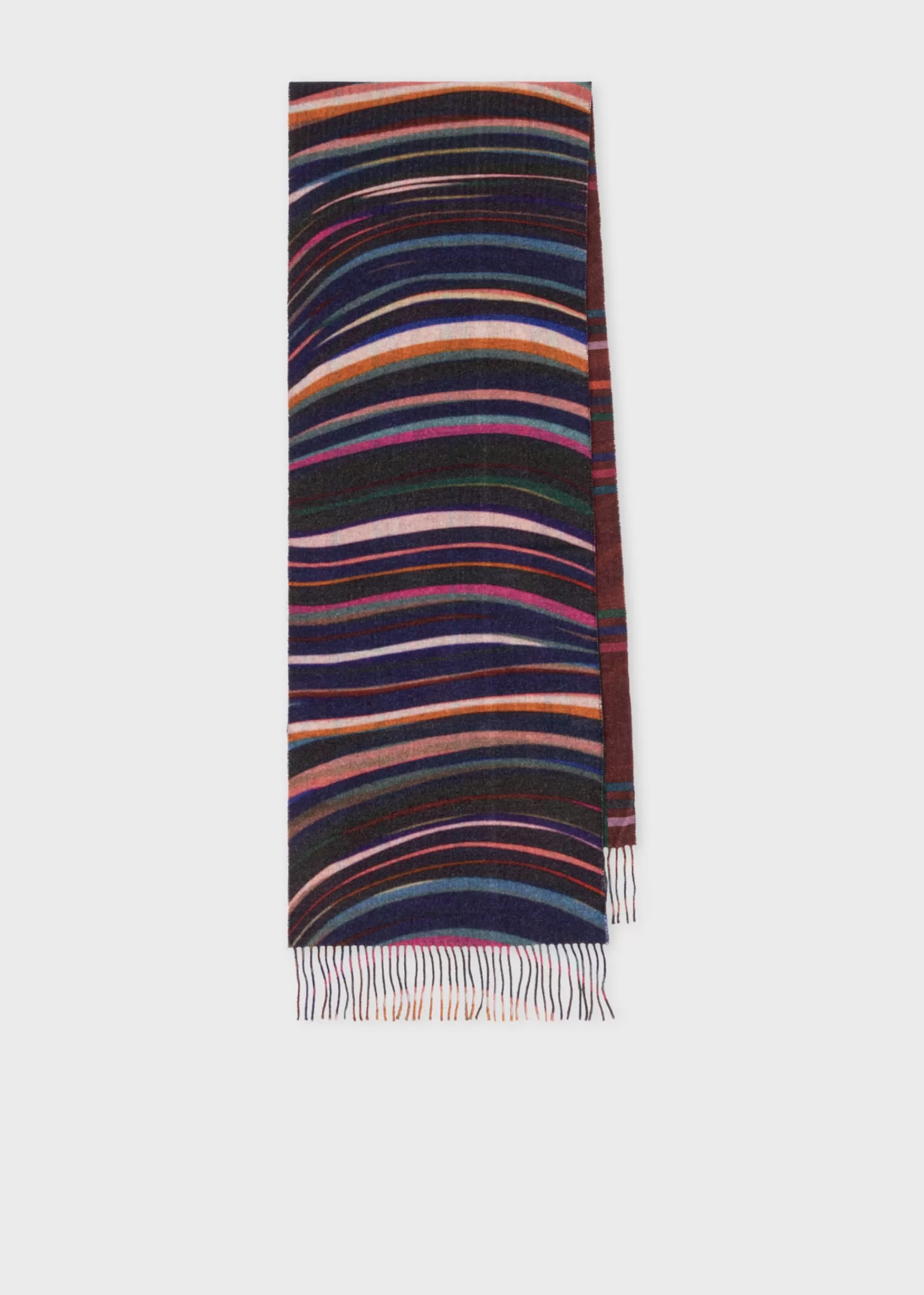 Women's Multi Colour Cashmere-Blend 'Midnight Swirl' Check Scarf>Paul Smith Shop