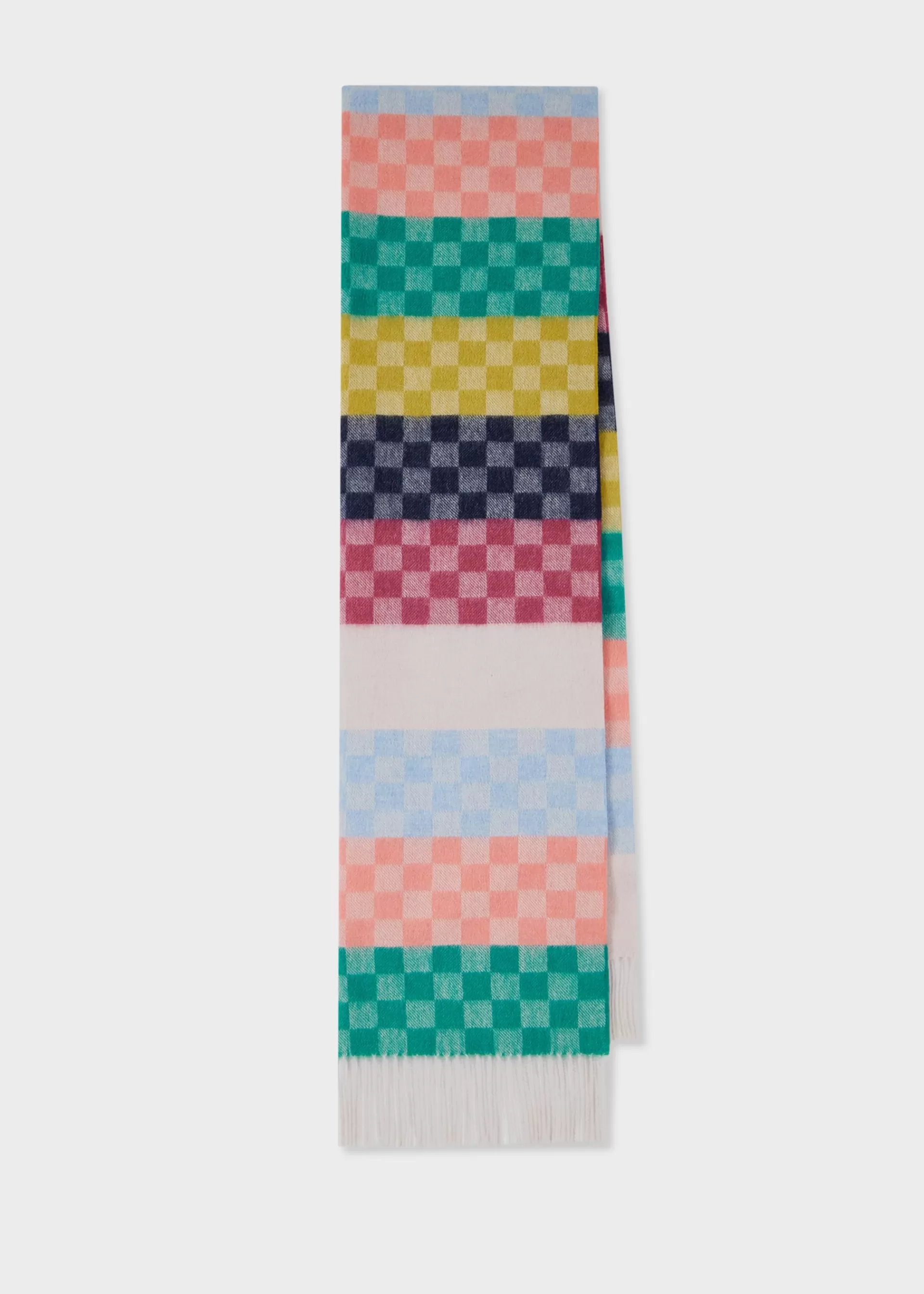 Women's Checkerboard 'Swirl' Scarf>Paul Smith Store