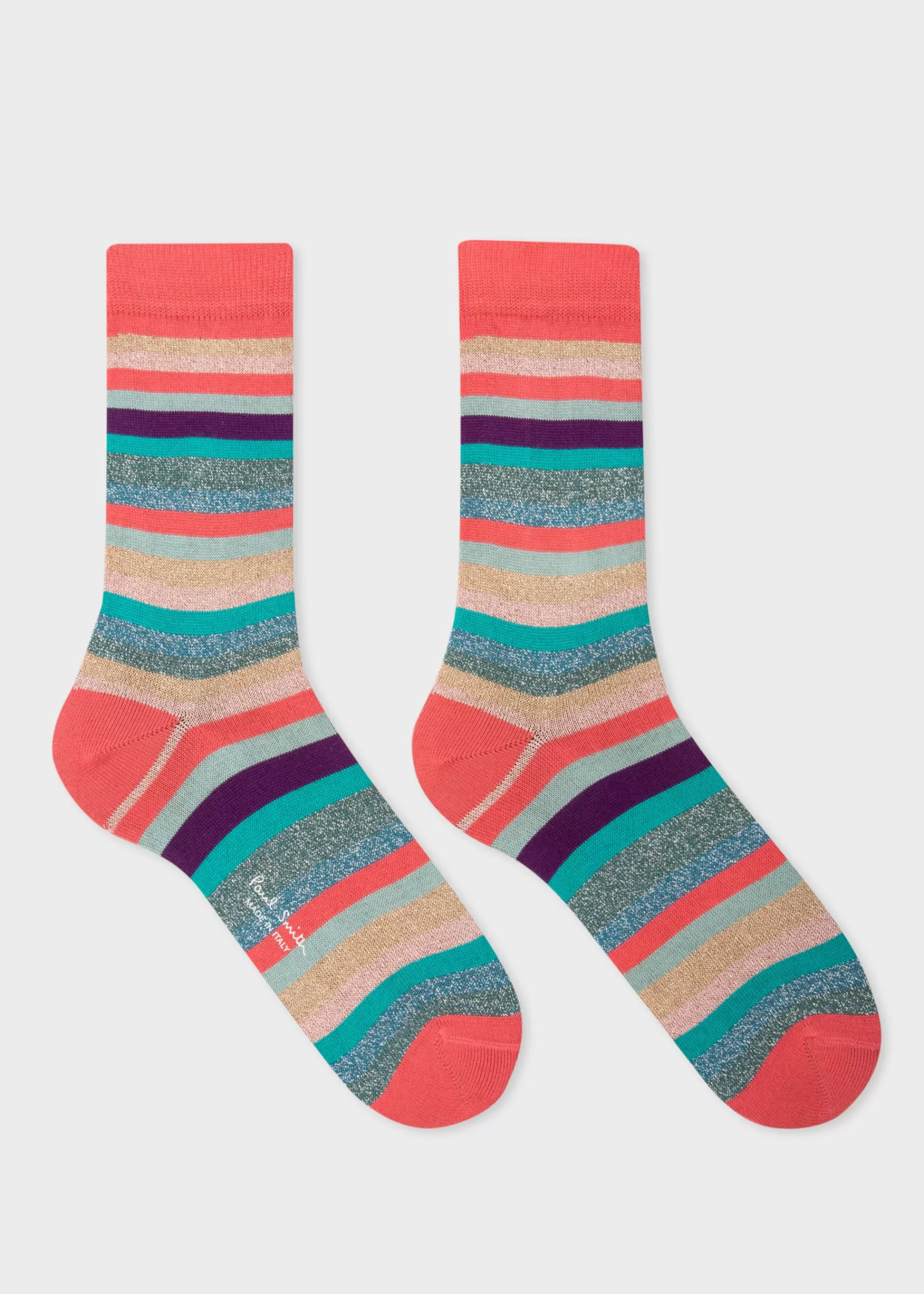 Women's Glitter 'Swirl Stripe' Socks>Paul Smith Best