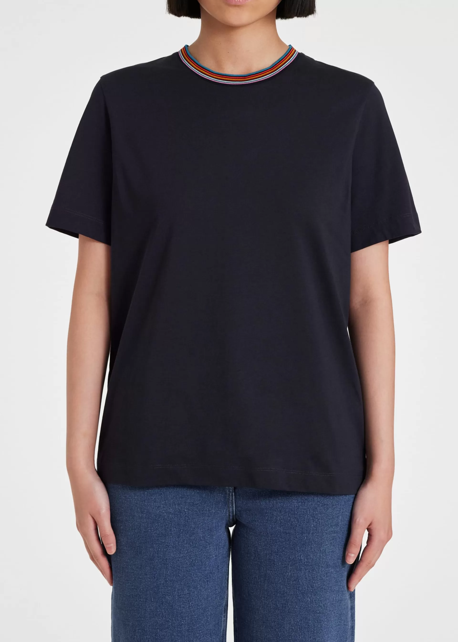 Women's Cotton 'Signature Stripe' T-Shirt>Paul Smith Shop