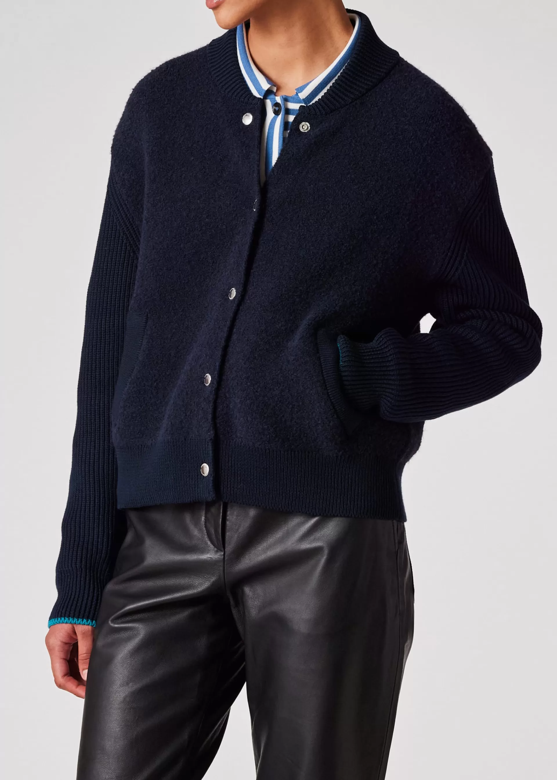 Women's Knitted Boucle Bomber>Paul Smith Clearance