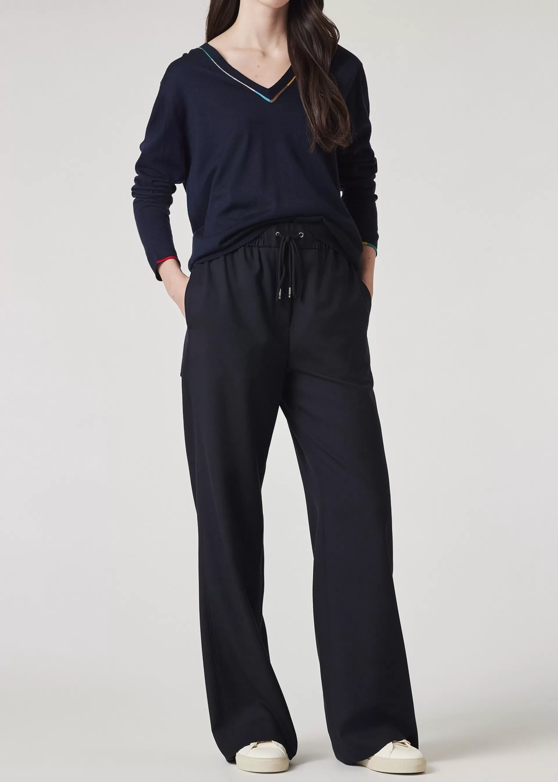 Women's Merino Knitted V Neck Sweater>Paul Smith Store