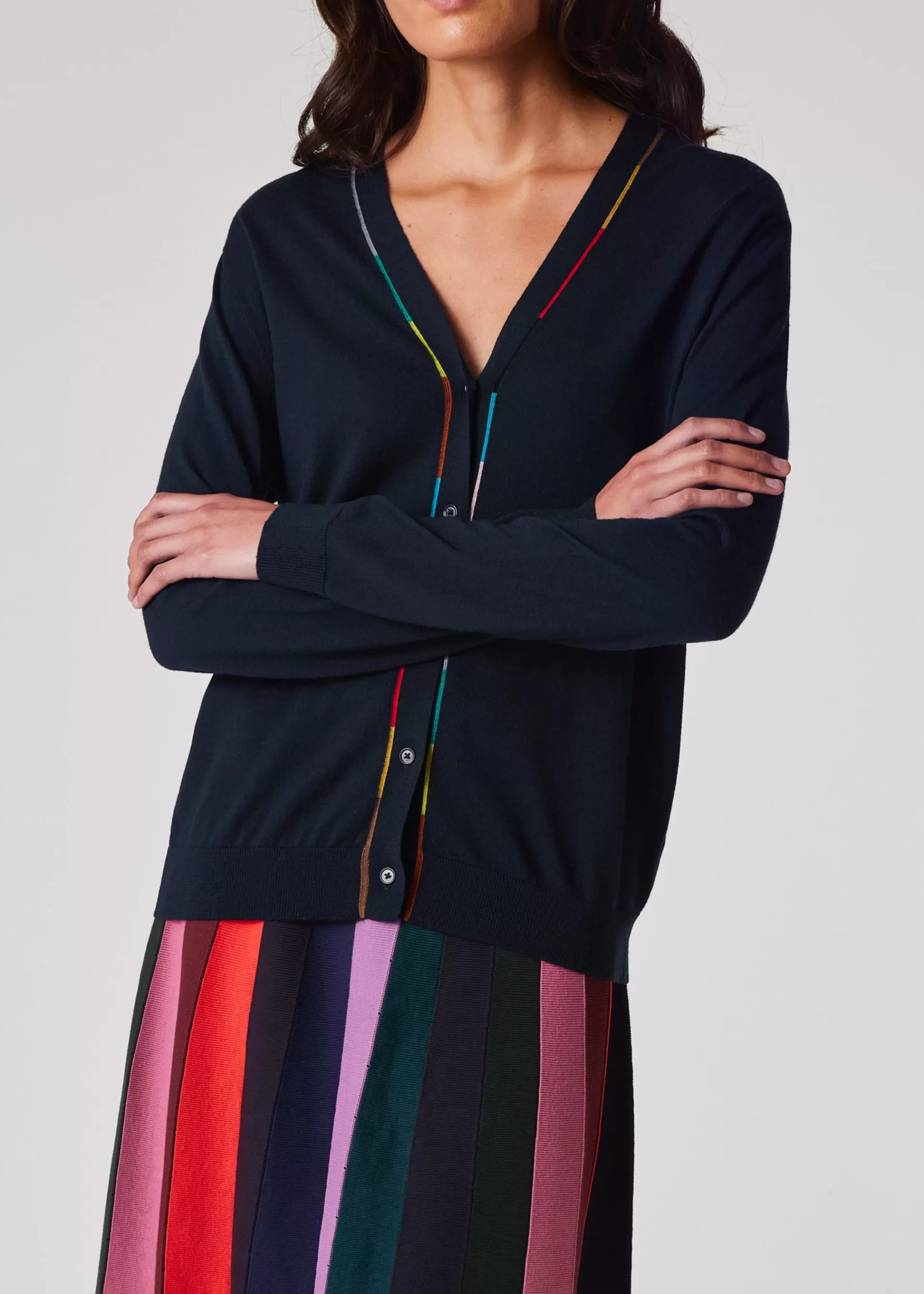 Women's Merino Knitted V-Neck Cardigan>Paul Smith Sale