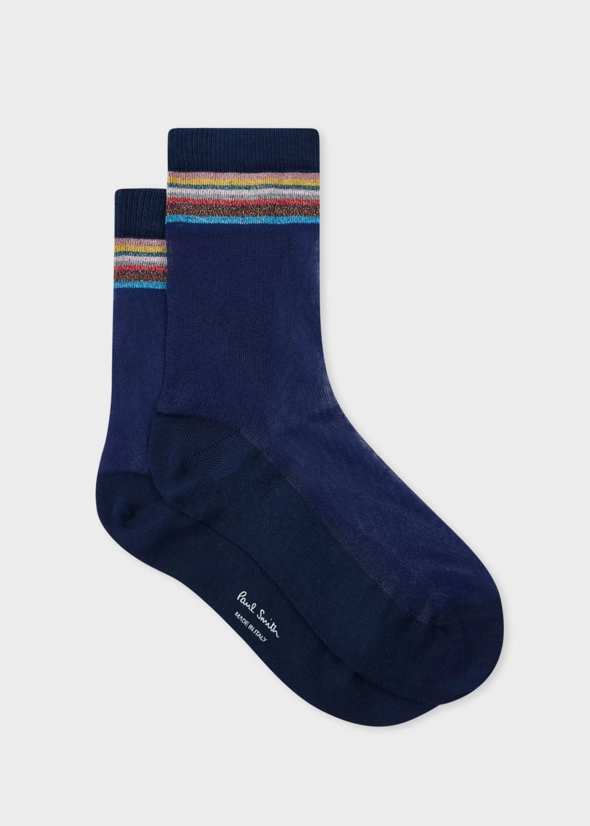 Women's Navy 'Signature Stripe' Socks>Paul Smith Sale