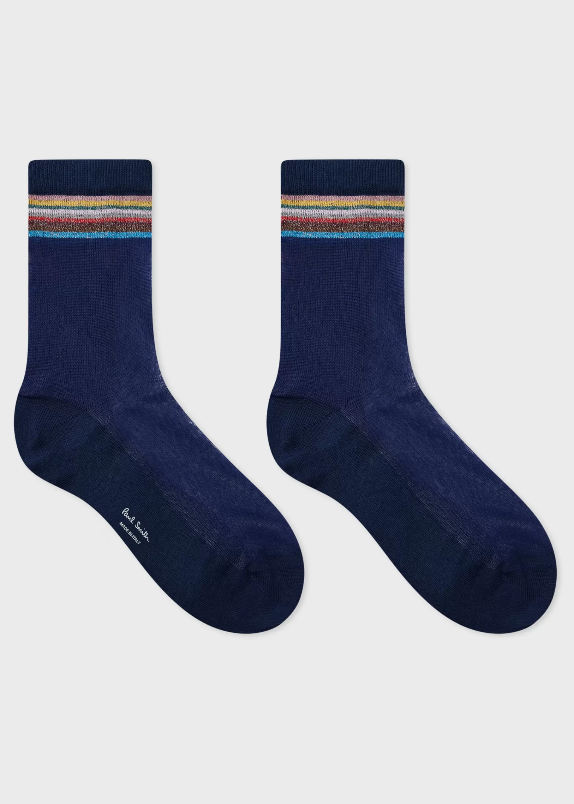 Women's Navy 'Signature Stripe' Socks>Paul Smith Sale