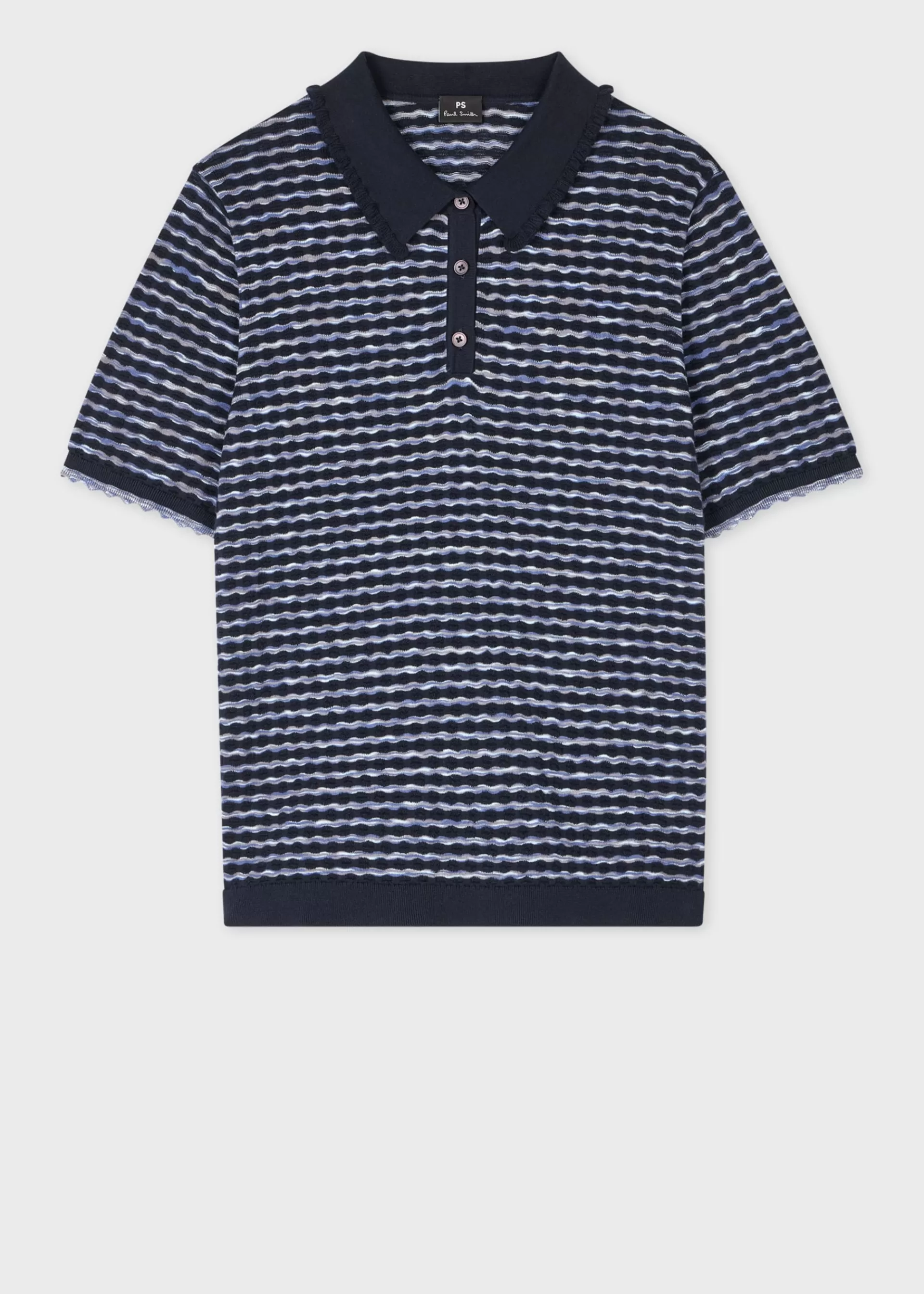 Women's Textured Cotton Knitted Polo Shirt>Paul Smith Sale