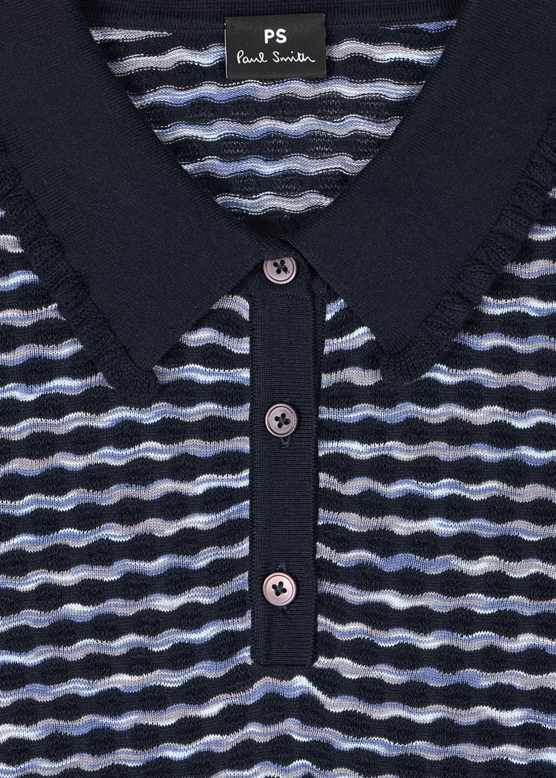 Women's Textured Cotton Knitted Polo Shirt>Paul Smith Sale