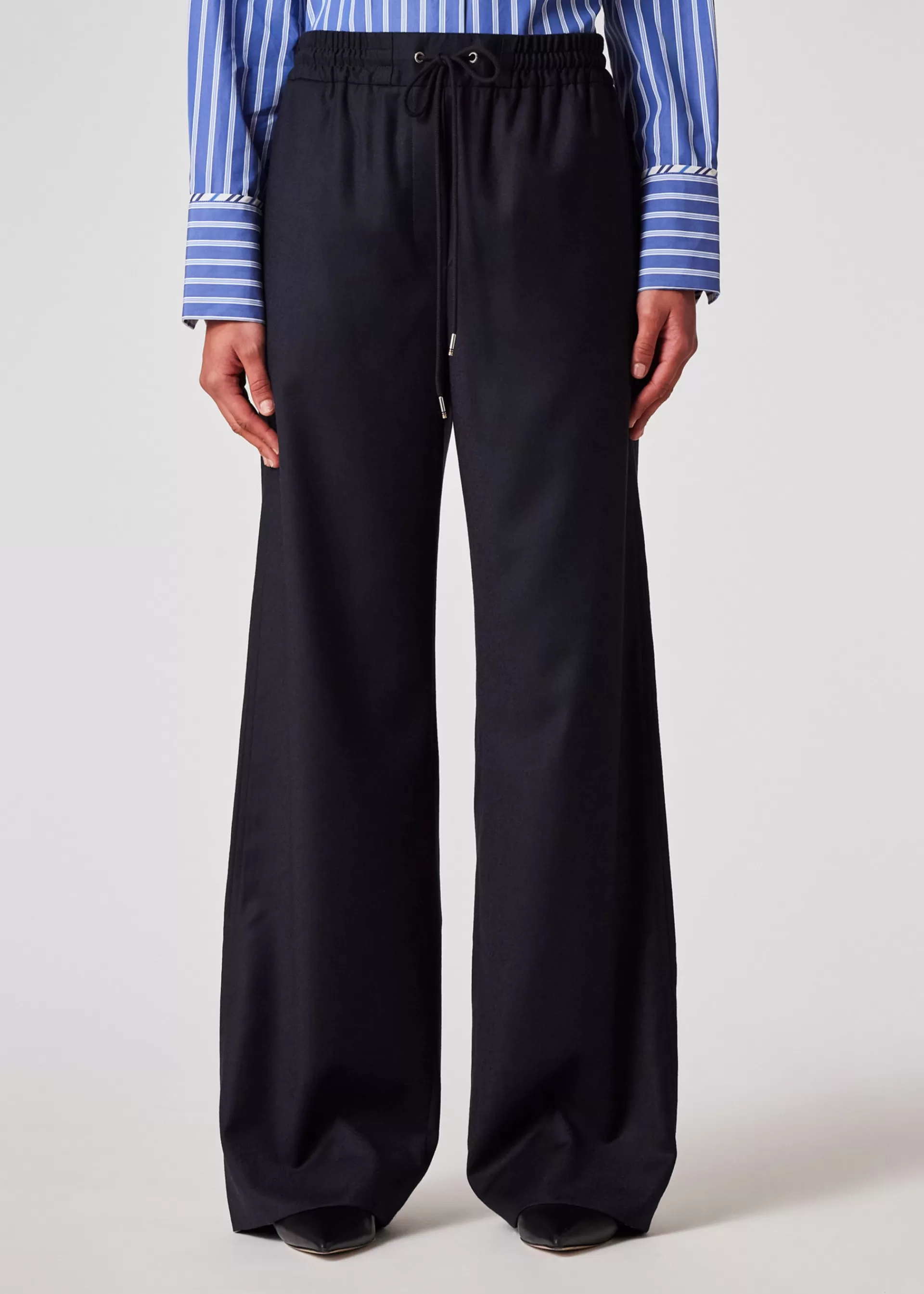 Women's Wool-Blend Flannel Wide Leg Trousers>Paul Smith Best