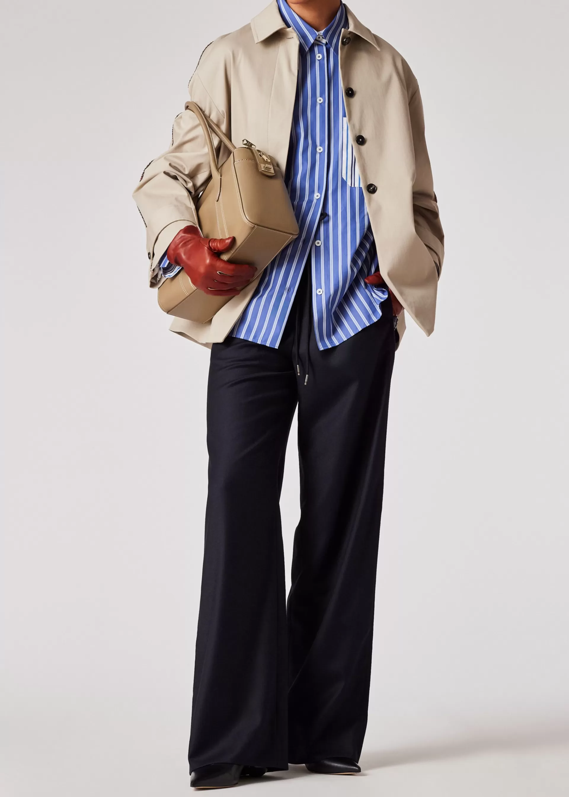 Women's Wool-Blend Flannel Wide Leg Trousers>Paul Smith Best
