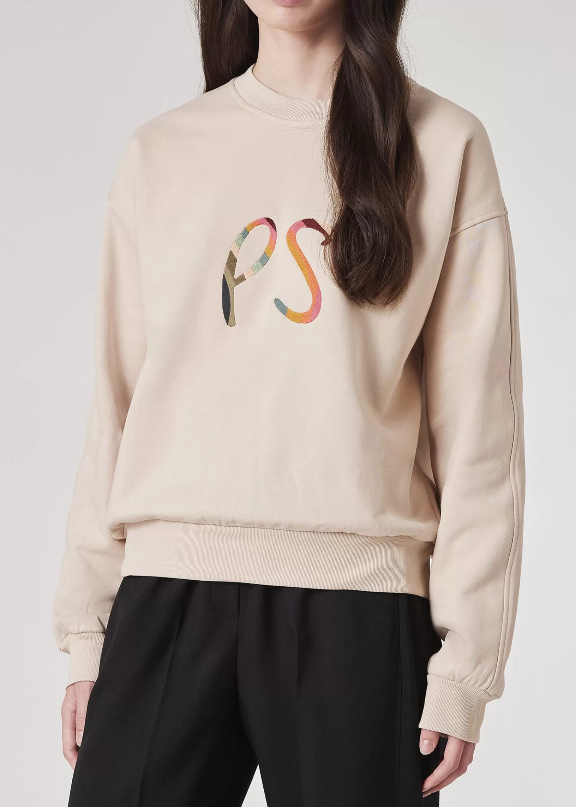 Women's Pale Camel 'Swirl' Logo Sweatshirt>Paul Smith Hot