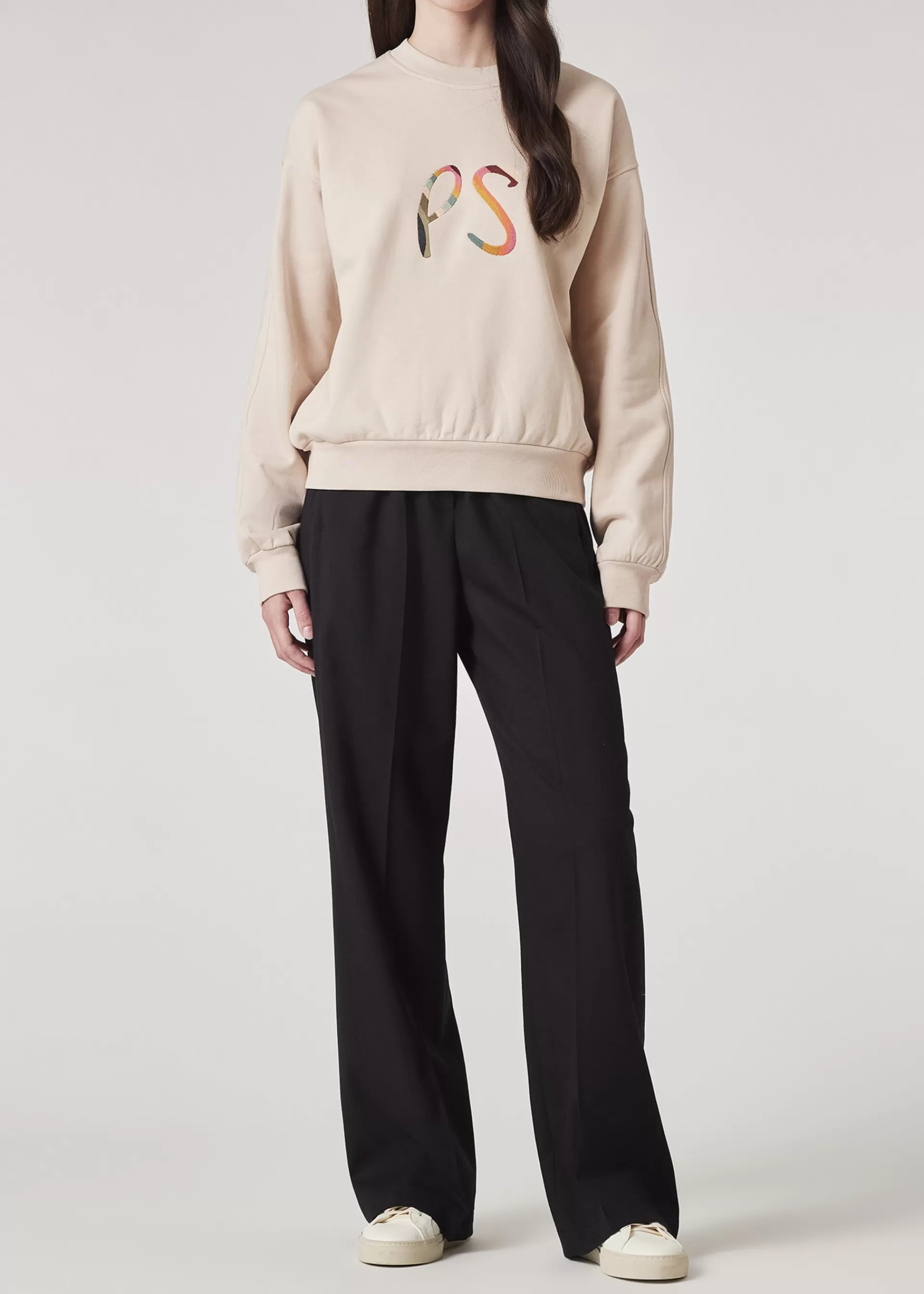 Women's Pale Camel 'Swirl' Logo Sweatshirt>Paul Smith Hot