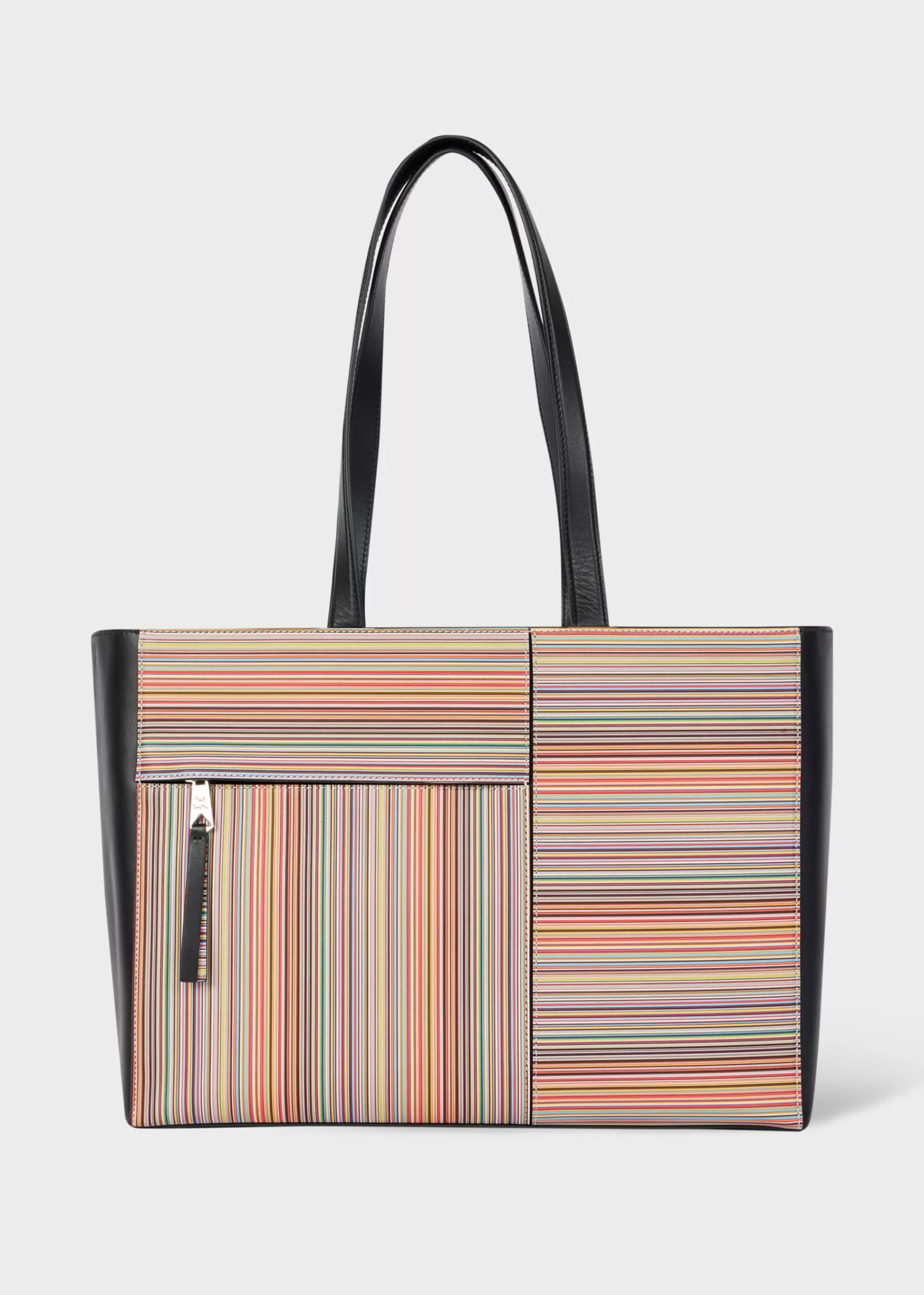 Women's Panelled 'Signature Stripe' Leather Tote Bag>Paul Smith Online