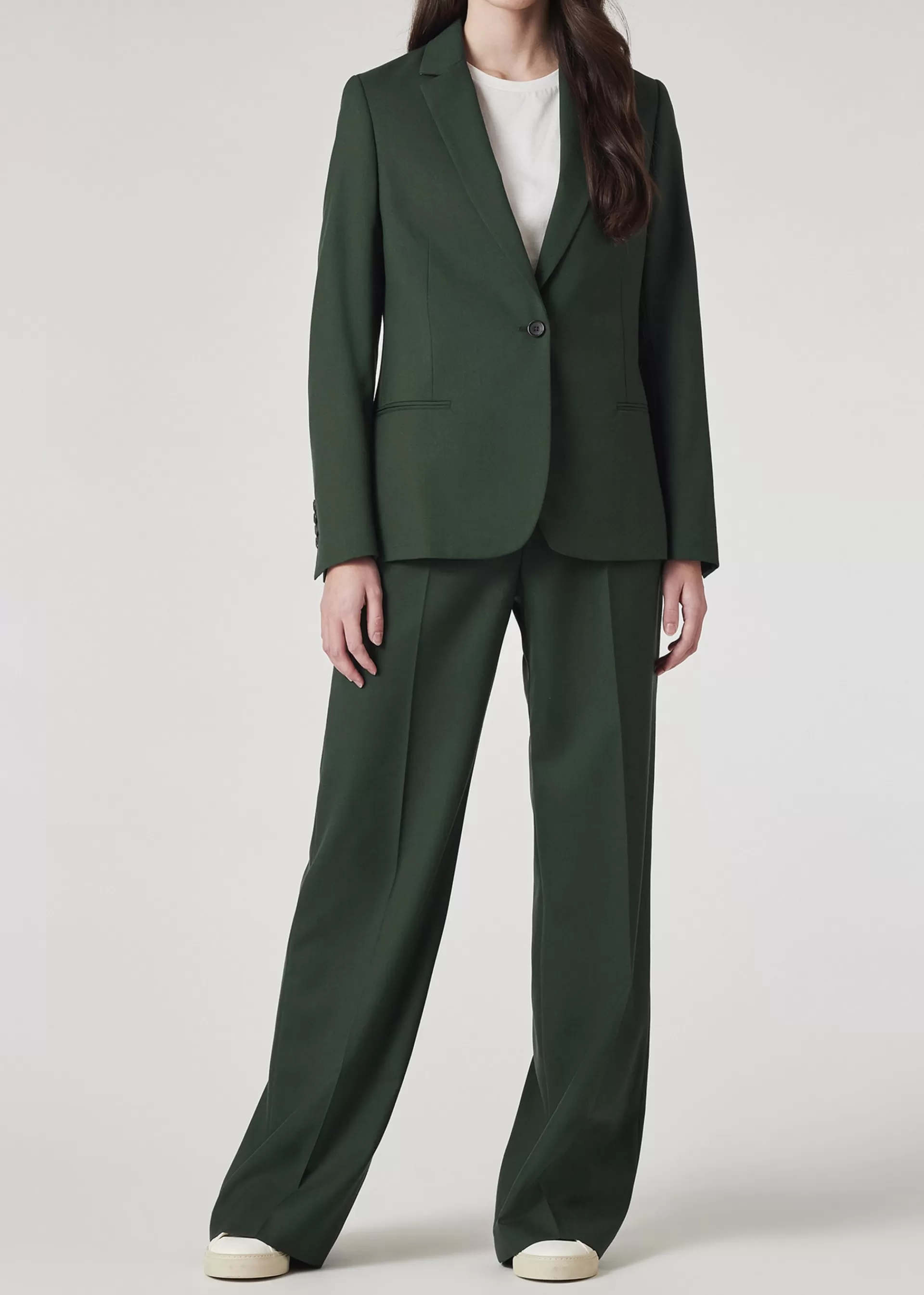 Women's Pine Green Wool Hopsack Blazer>Paul Smith Cheap