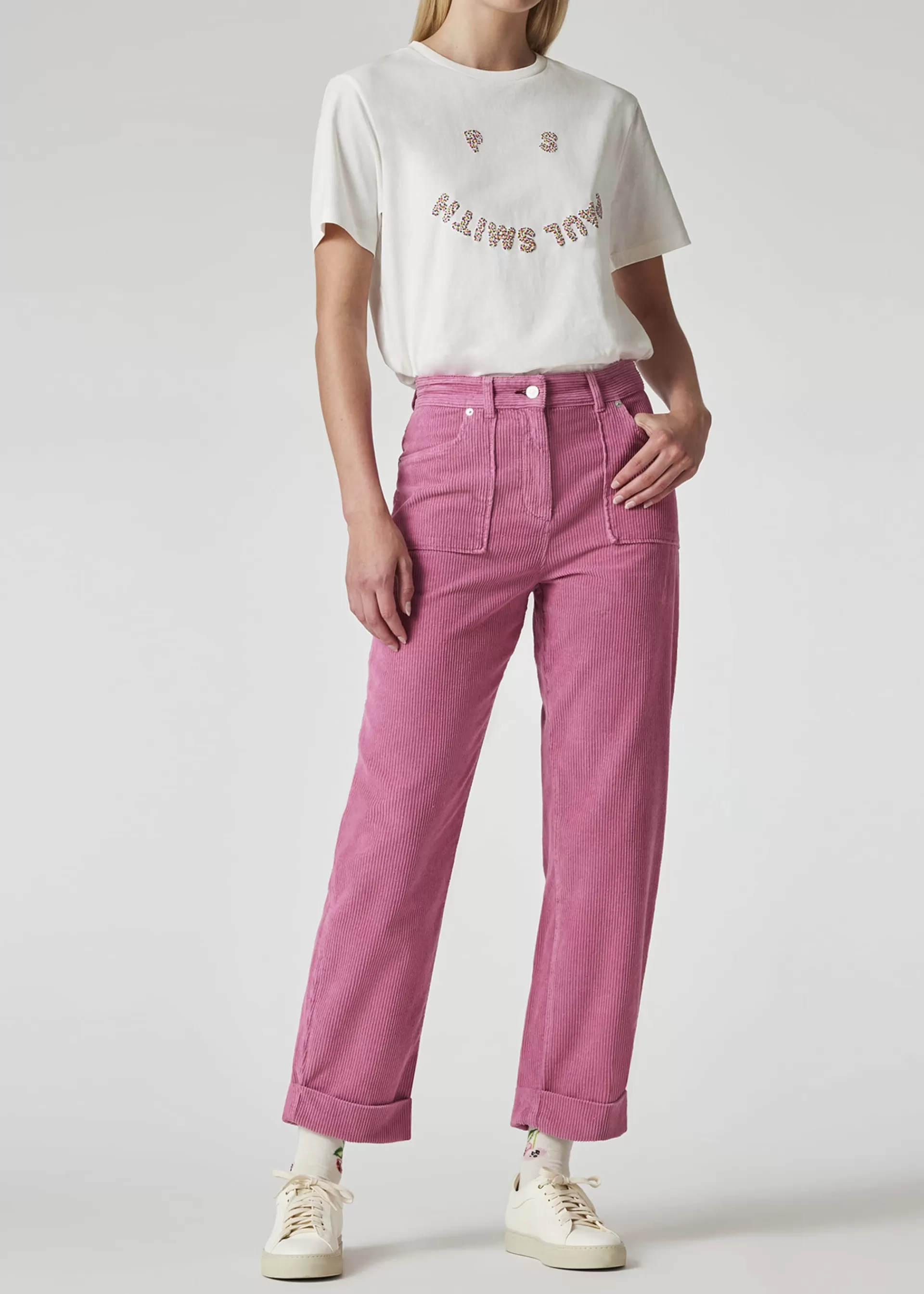 Women's Corduroy Barrel Leg Trousers>Paul Smith Shop