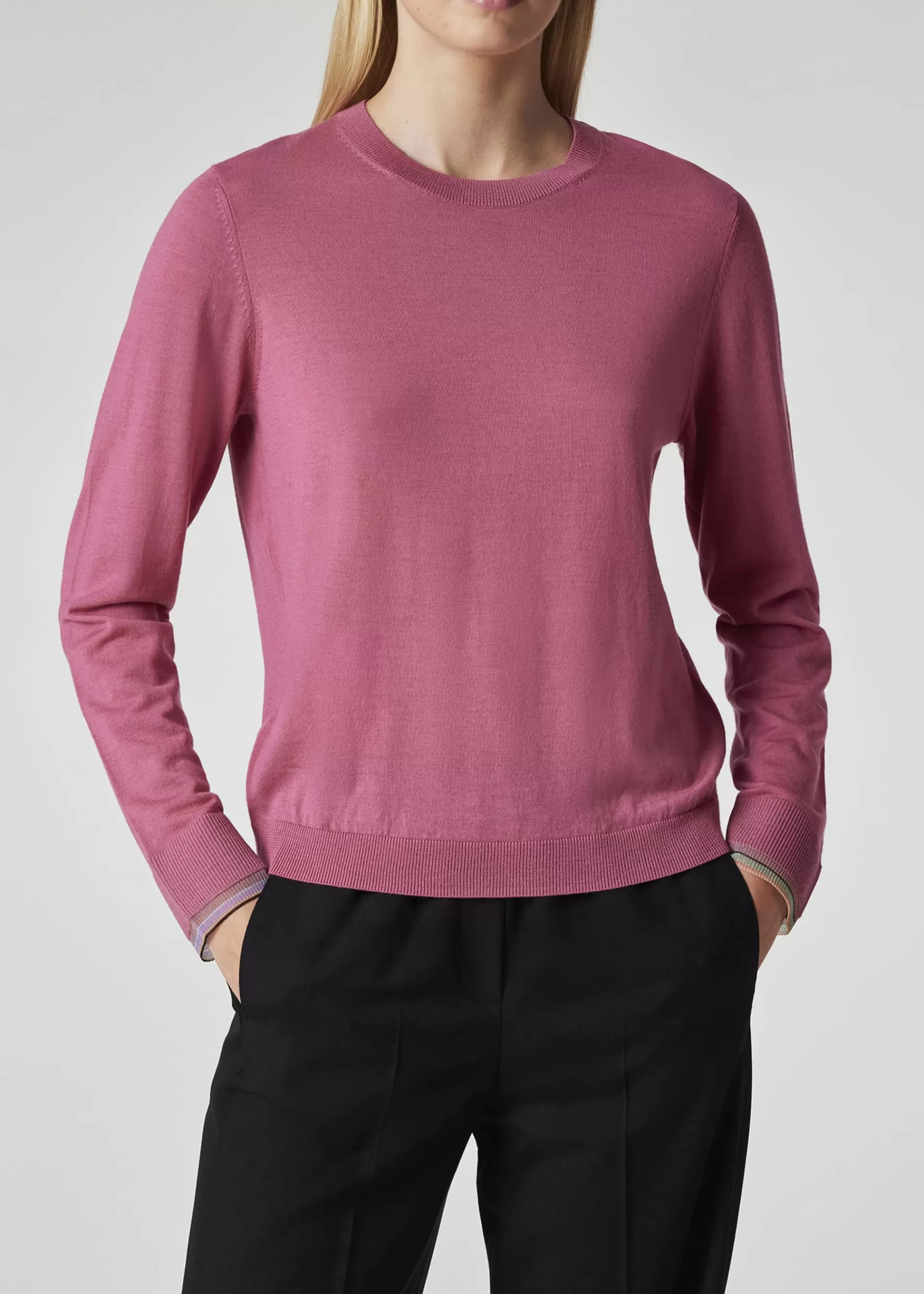 Women's Knitted Merino Crew Neck Sweater>Paul Smith Shop