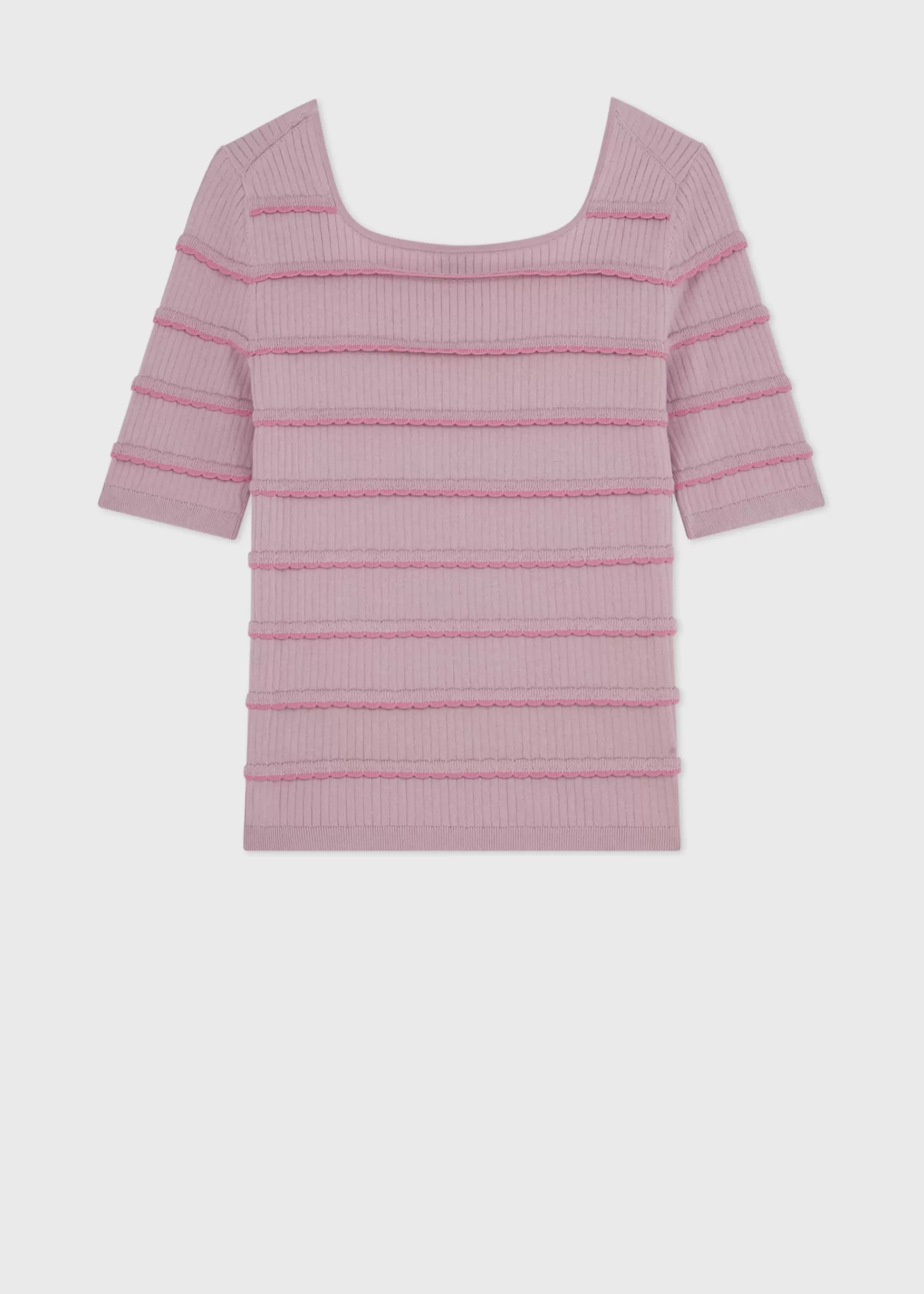 Women's Scallop Trim Ribbed Top>Paul Smith Hot
