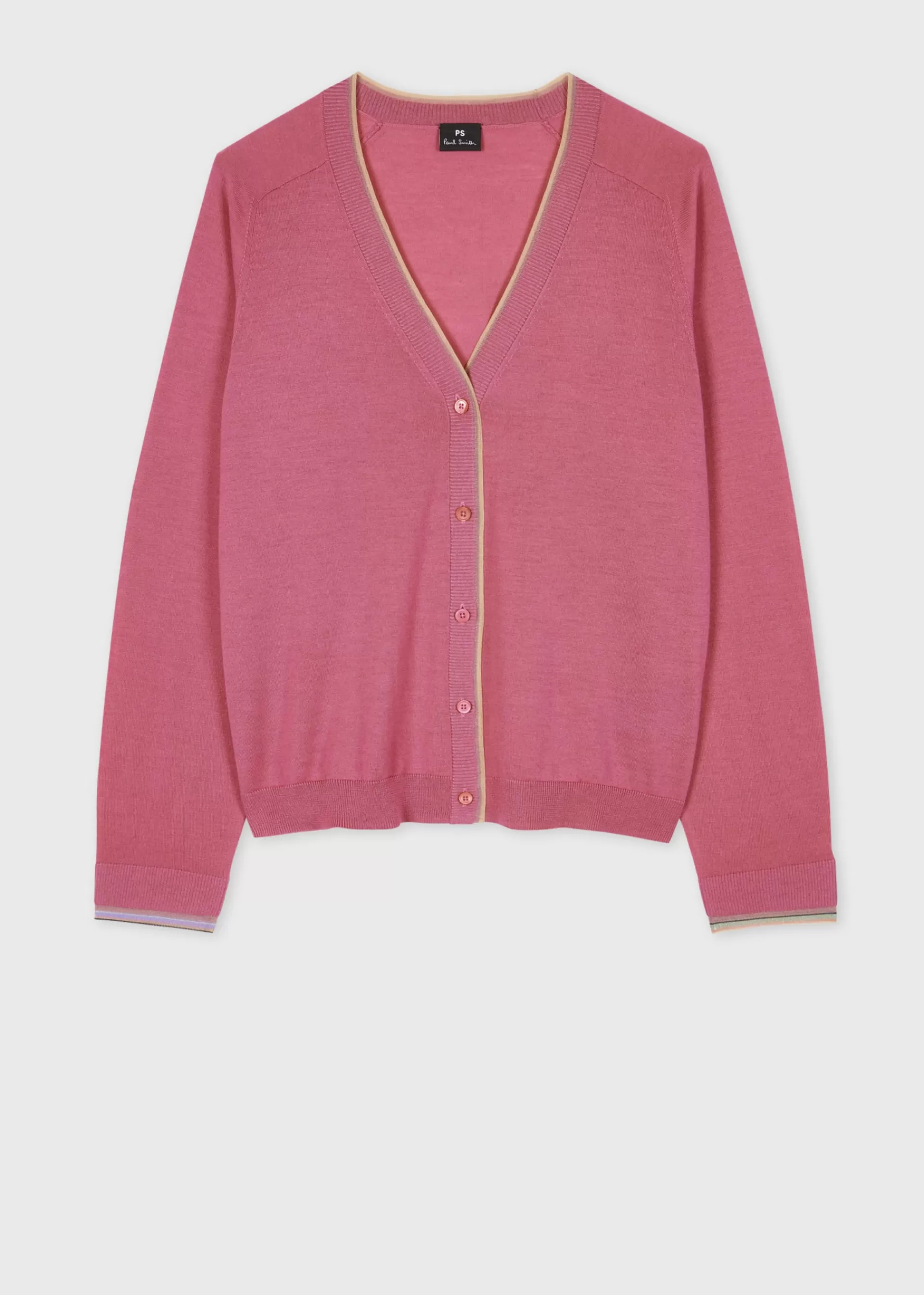 Women's V-Neck Cardigan with Sheer Trims>Paul Smith Flash Sale