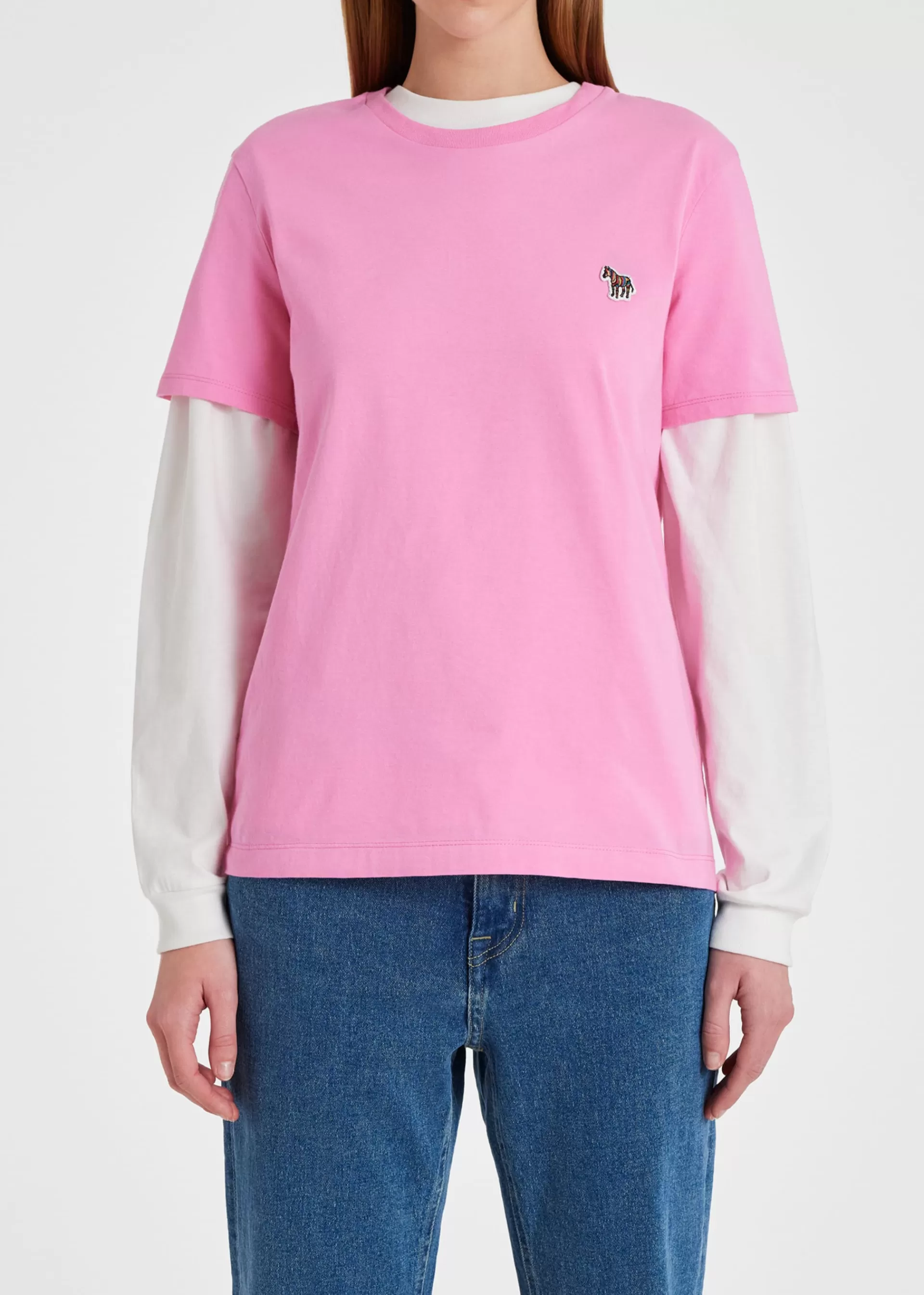 Women's Zebra Logo Cotton T-Shirt>Paul Smith Cheap