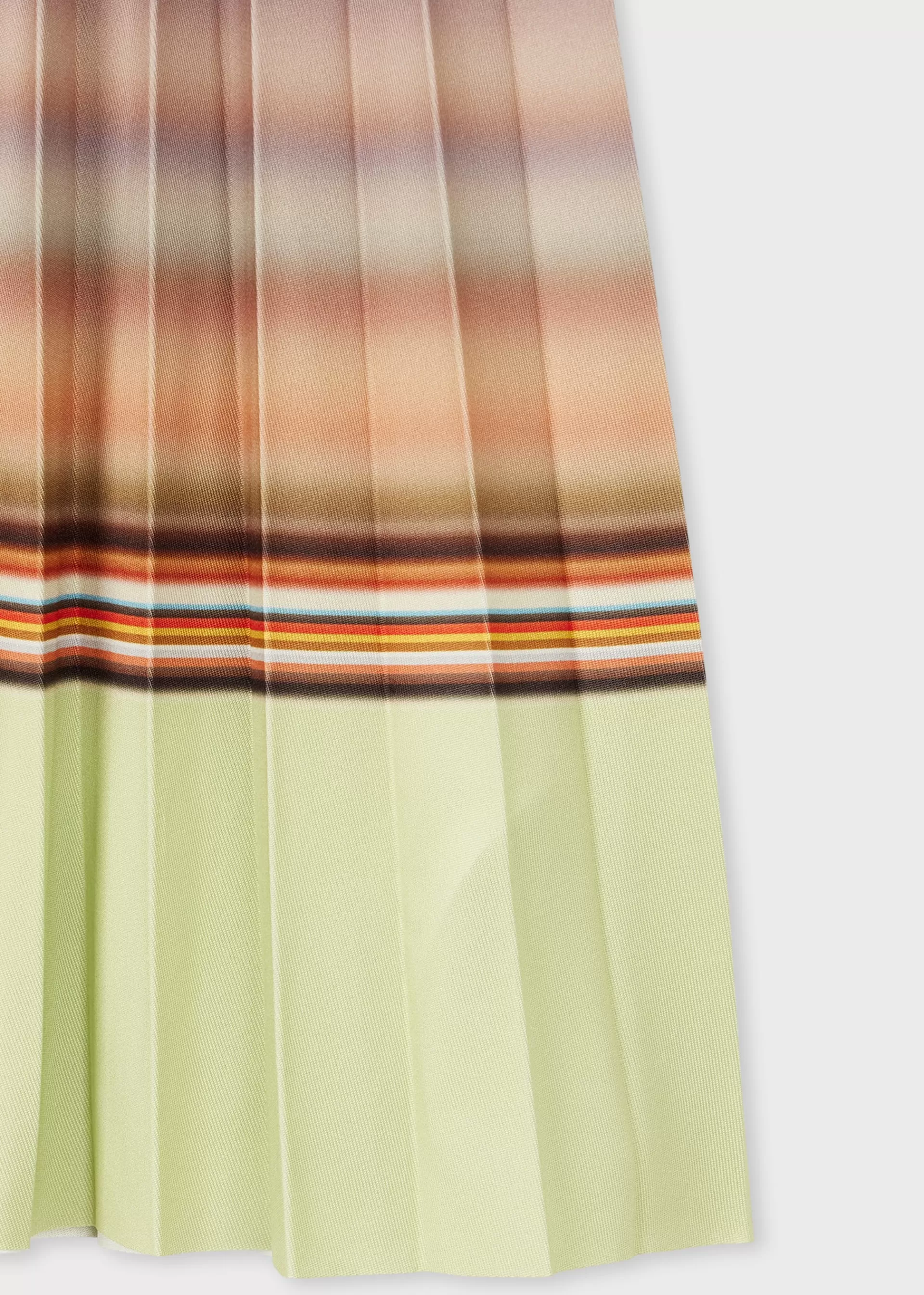 Women's Gradient 'Signature Stripe' Pleated Skirt>Paul Smith Store