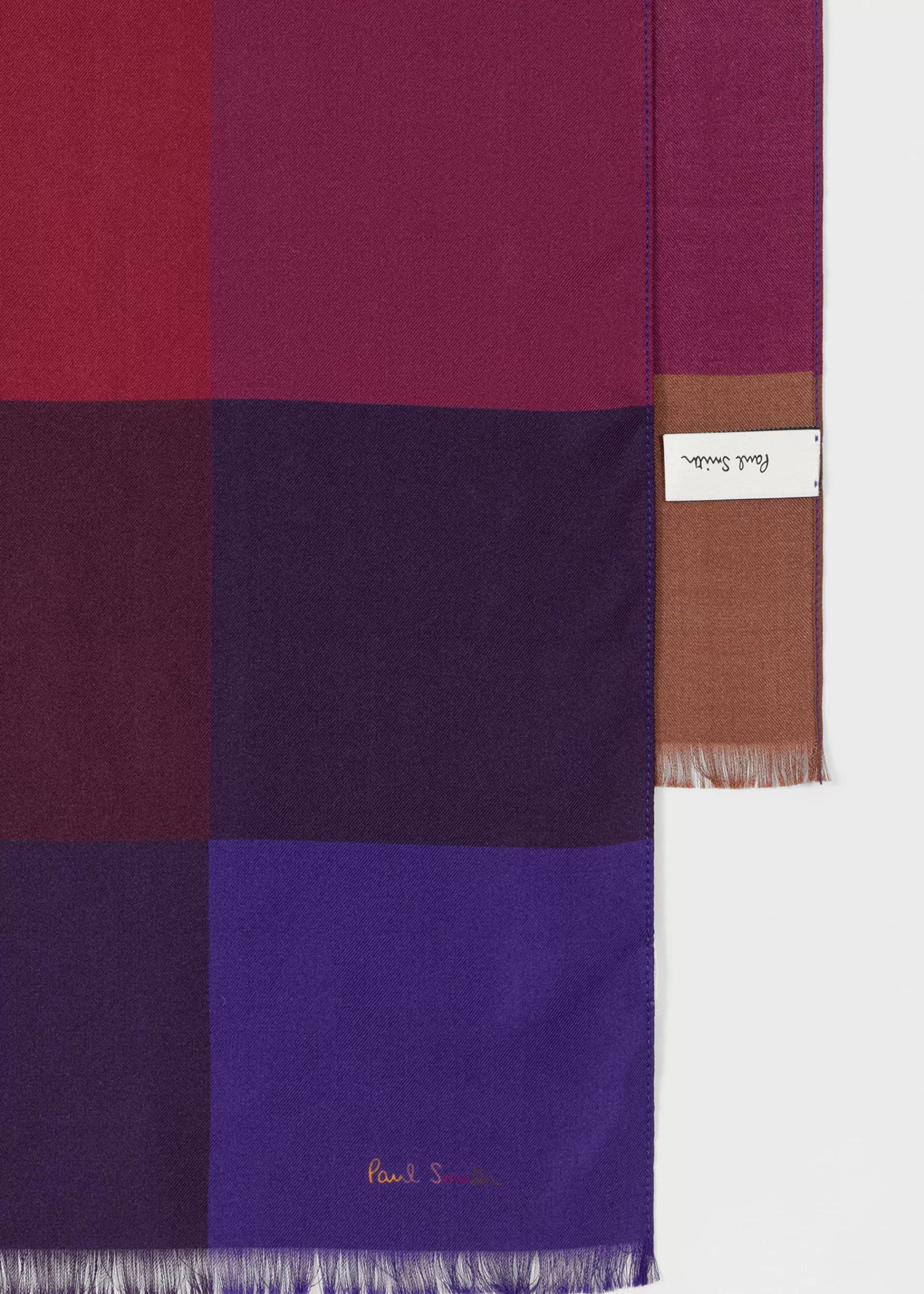 Women's Silk Check Scarf>Paul Smith Best Sale