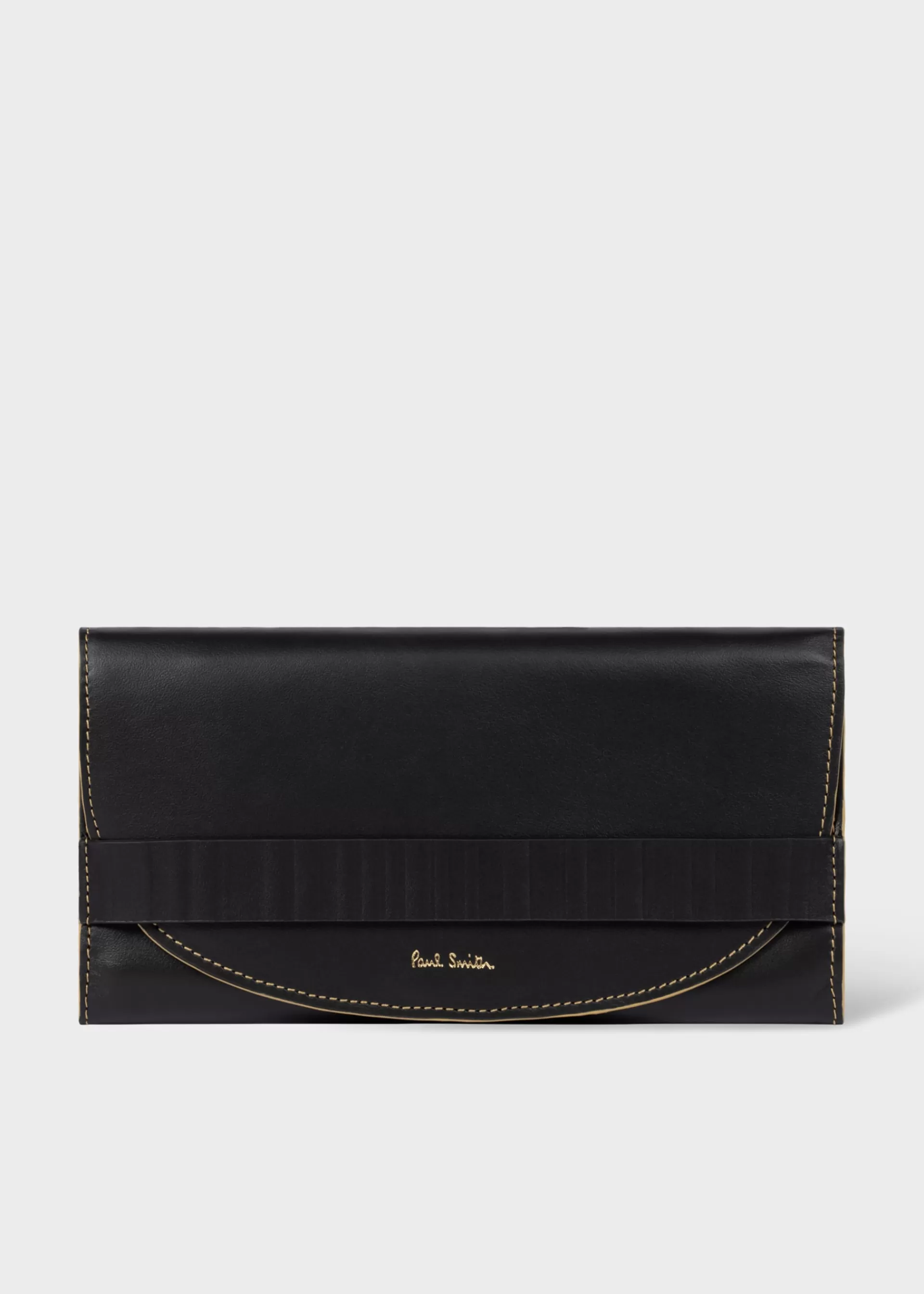 Women's Shadow Stripe Leather Tri-Fold Purse>Paul Smith Outlet