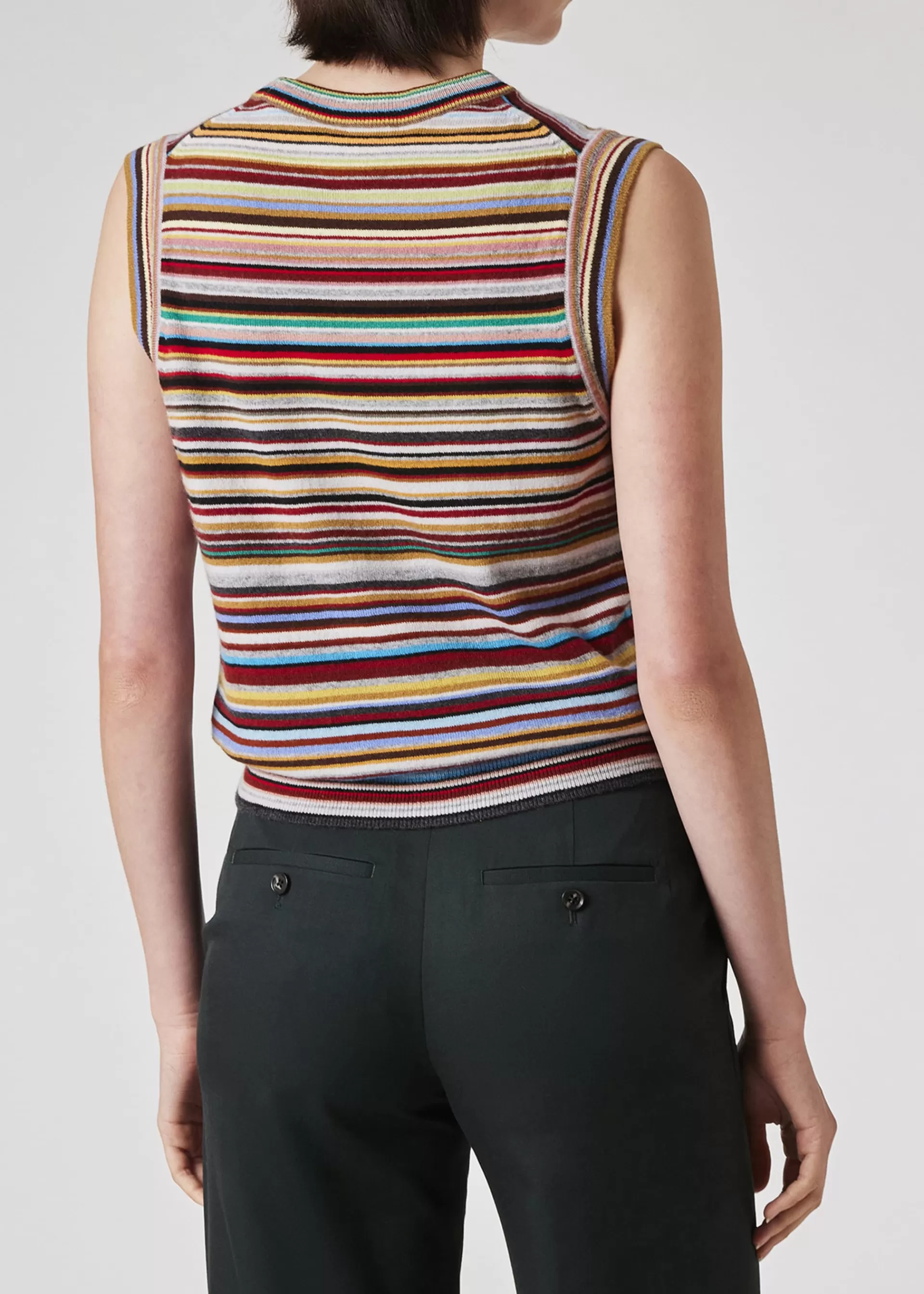 Women's 'Signature Stripe' Cashmere Knitted Vest>Paul Smith Online