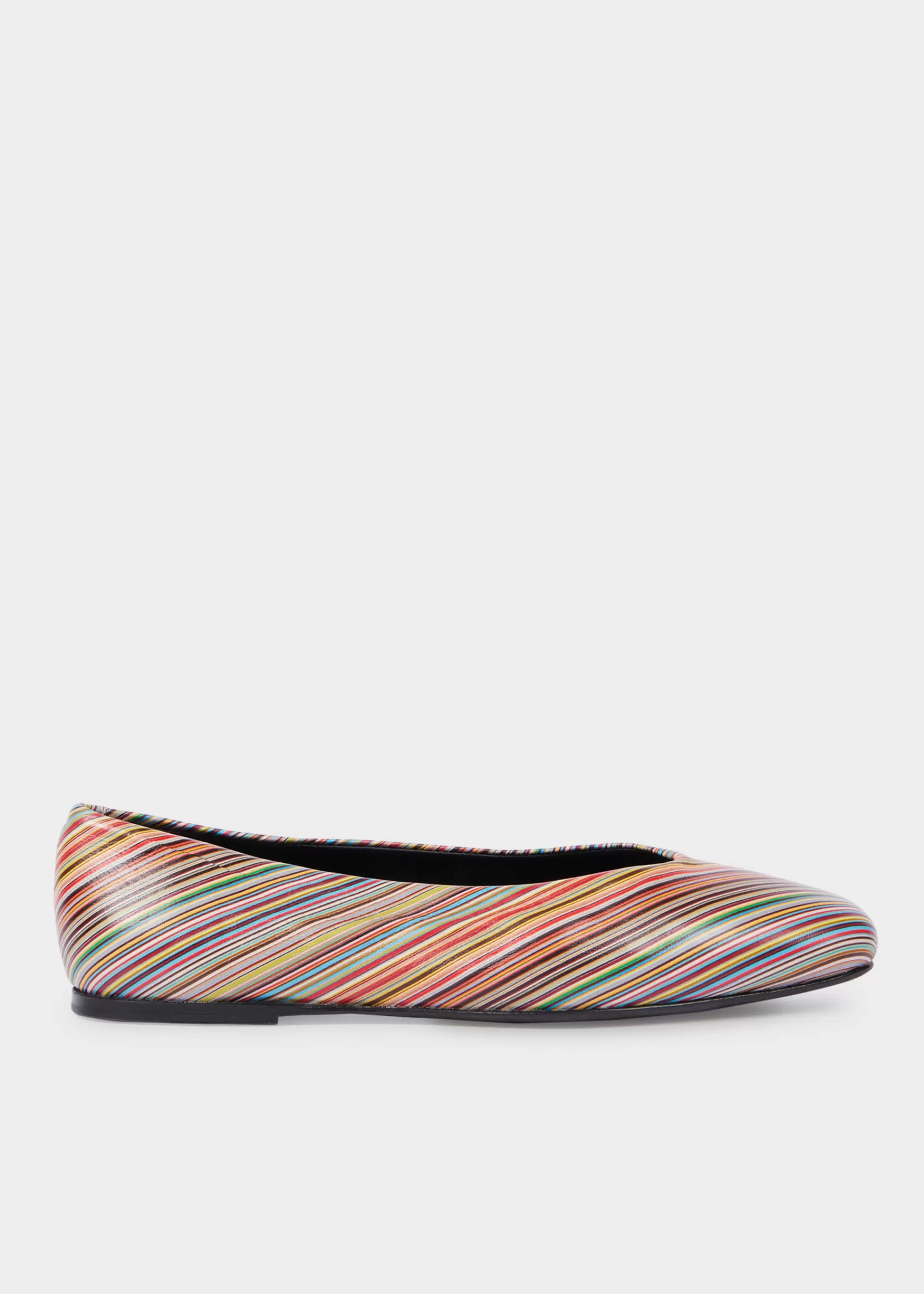 Women's Signature Stripe Leather 'Topanga' Ballet Flats>Paul Smith Fashion