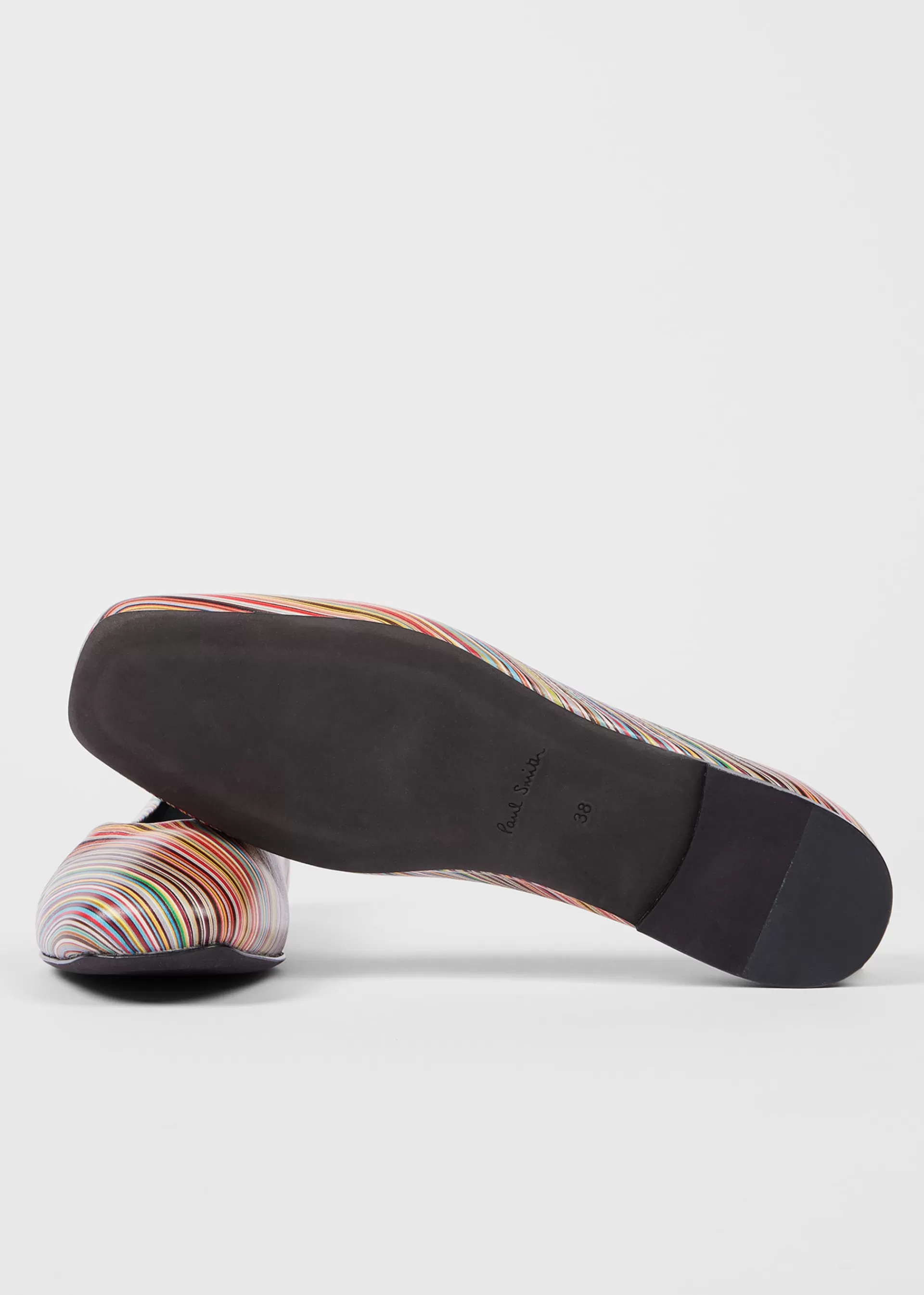 Women's Signature Stripe Leather 'Topanga' Ballet Flats>Paul Smith Fashion