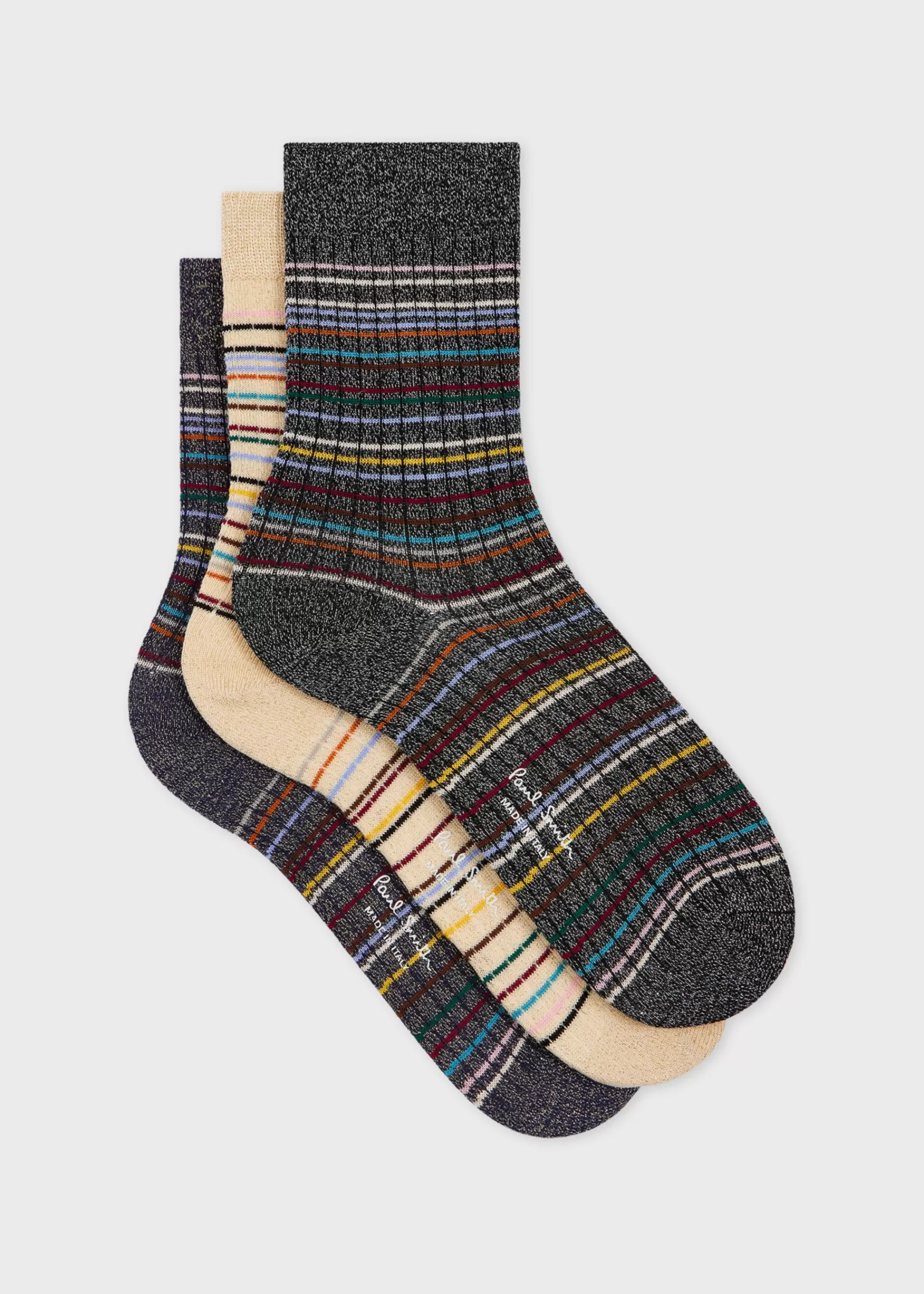 Women's 'Signature Stripe' Socks Three Pack>Paul Smith Discount